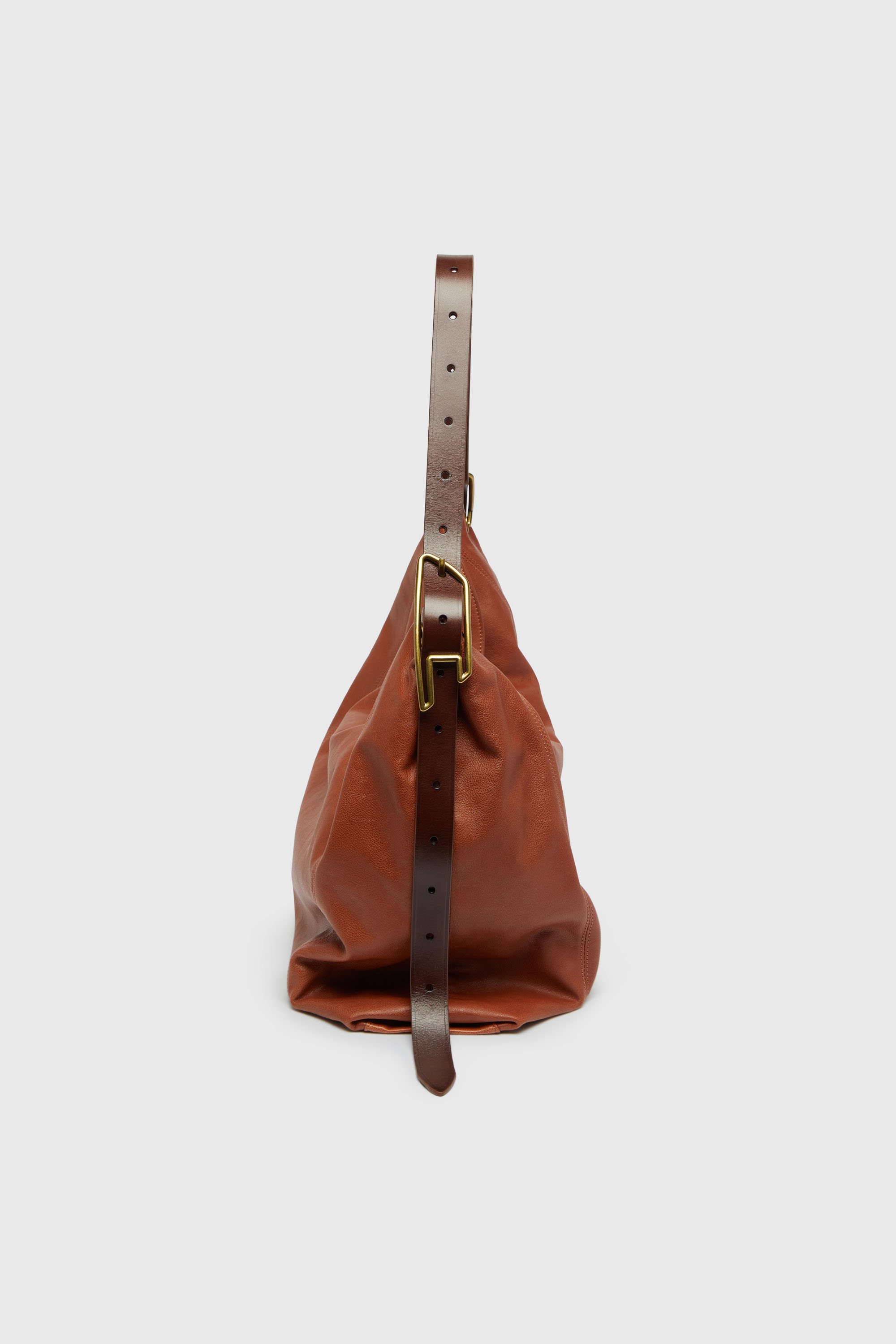 Diesel - D-LINE HOBO L, Female's D-Line-Hobo bag in shiny leather in ブラウン - 4