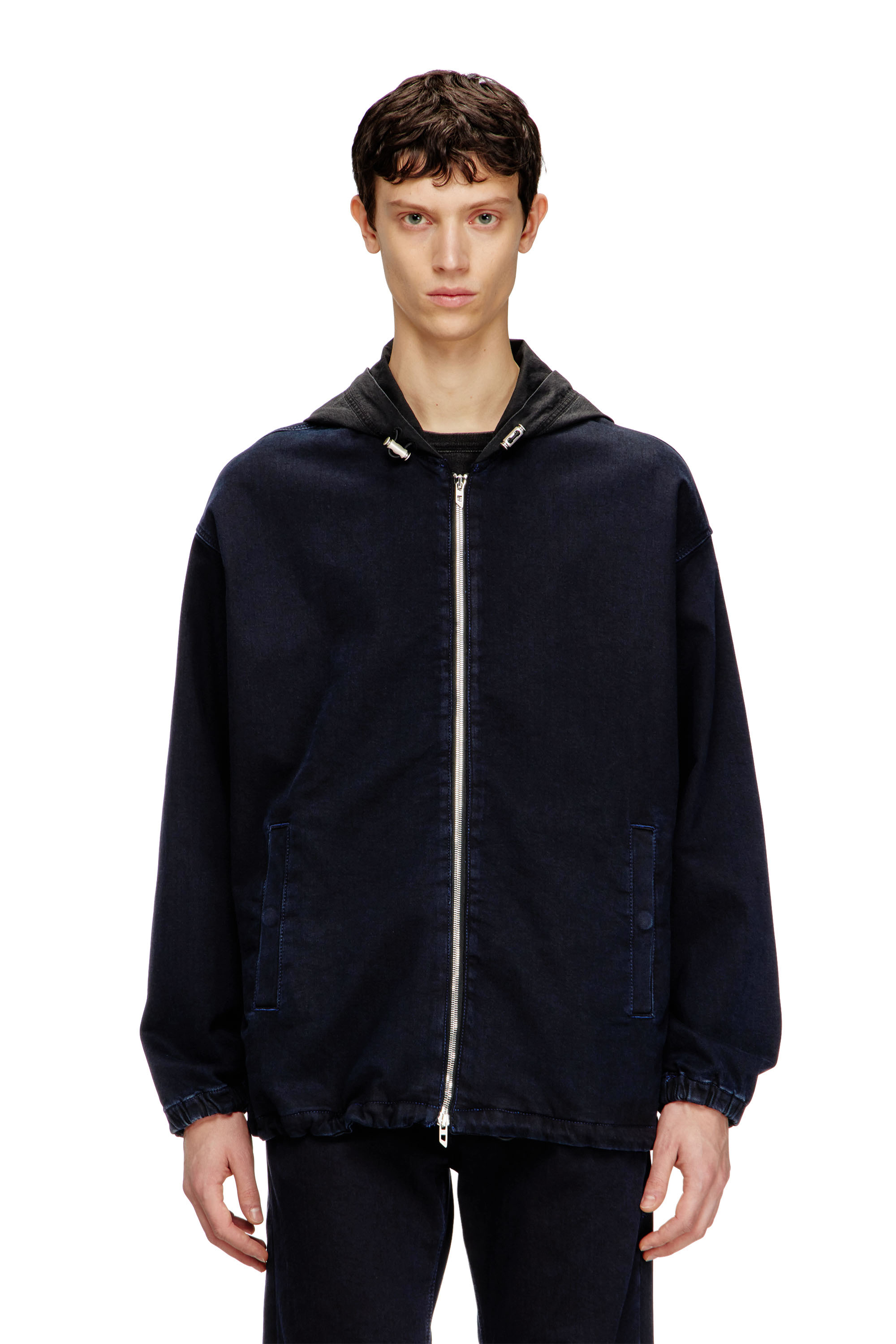 Diesel - D-WYNNY JOGG, Male's ジョグ ジップアップパーカー in ブルー - 3