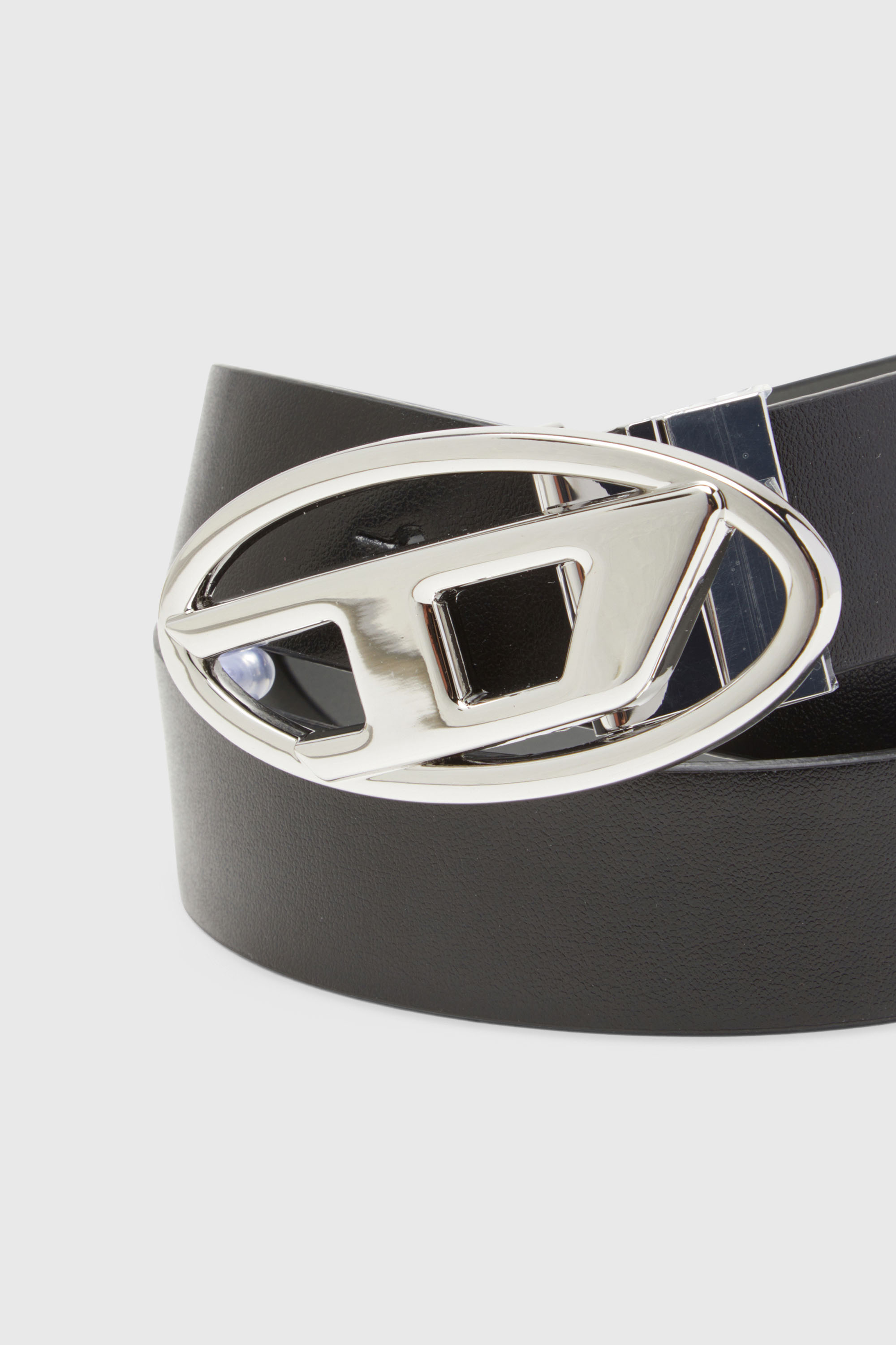 Diesel - B-1DR W REV II 30, Female's 3cm reversible leather belt with Oval D buckle in ブラック - 3