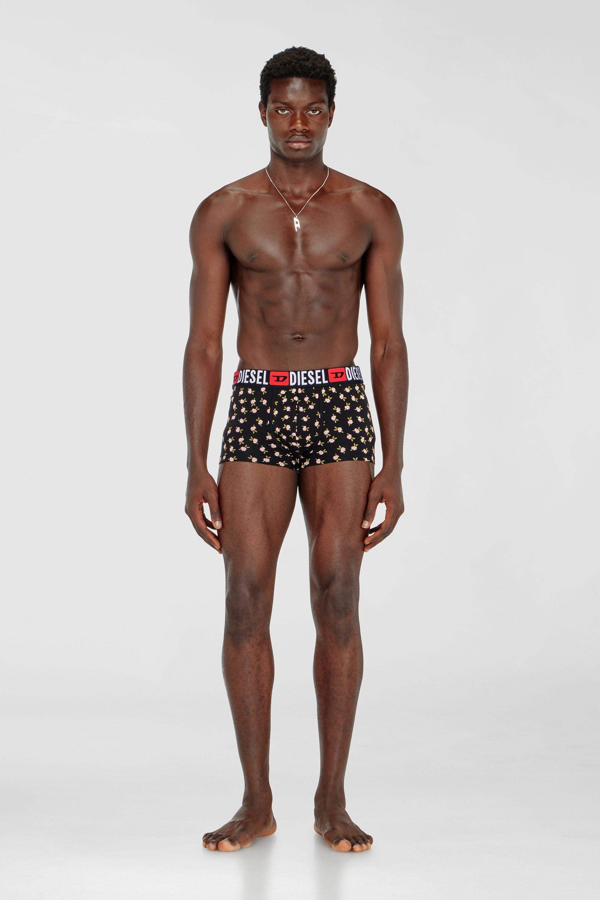 Diesel - UMBX-DAMIENTHREEPACK, Male's ボクサーパンツ 3枚パック in ブラック/レッド - 2