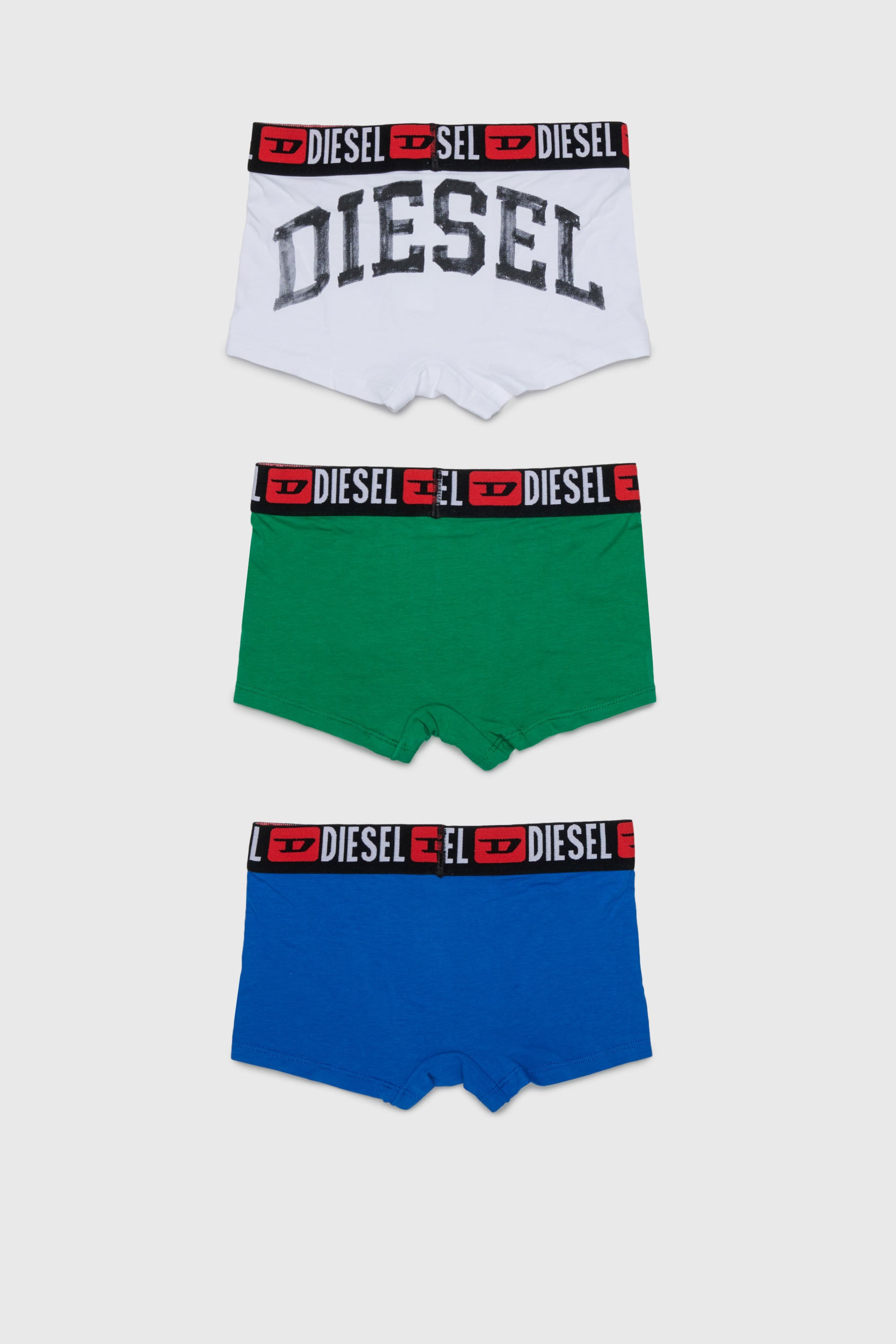 Diesel - UM-ULLOTRIPACK-DD, Male's ボクサーパンツ in ホワイト/グリーン - 2