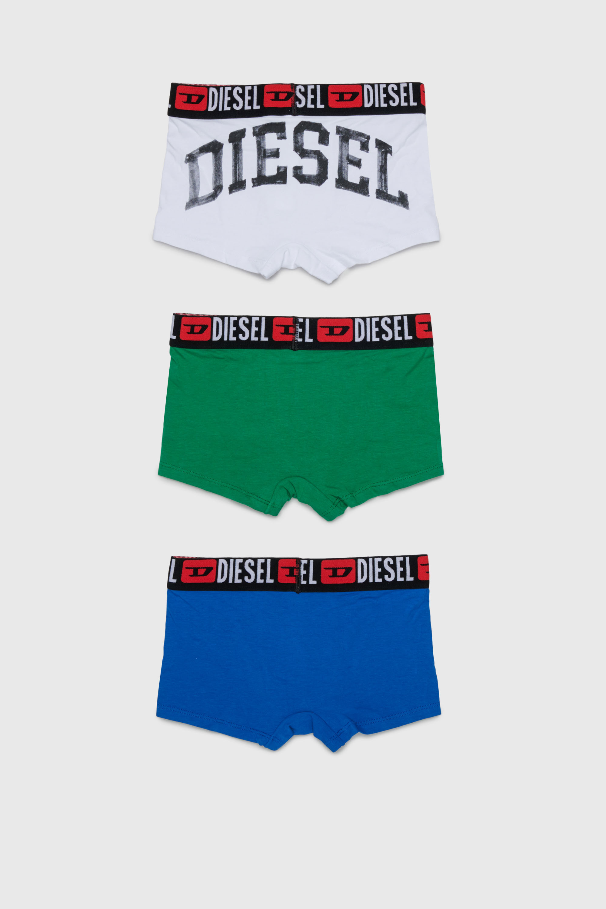 Diesel - UM-ULLOTRIPACK-DD, Male's ボクサーパンツ in ホワイト/グリーン - 2