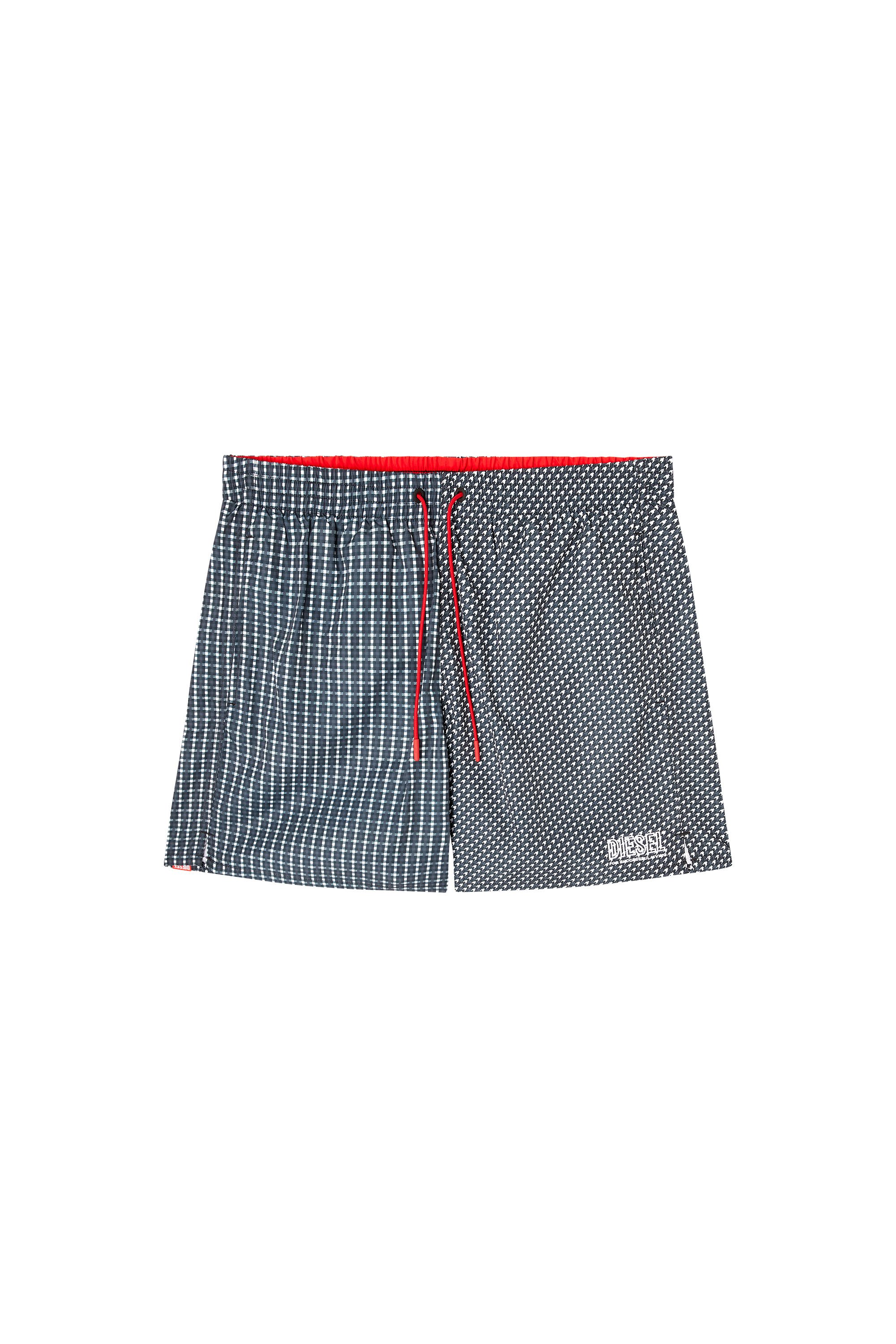 Diesel - SPORT-41-D-CORE, Male's Swim shorts with mixed patterns in ブルー - 4