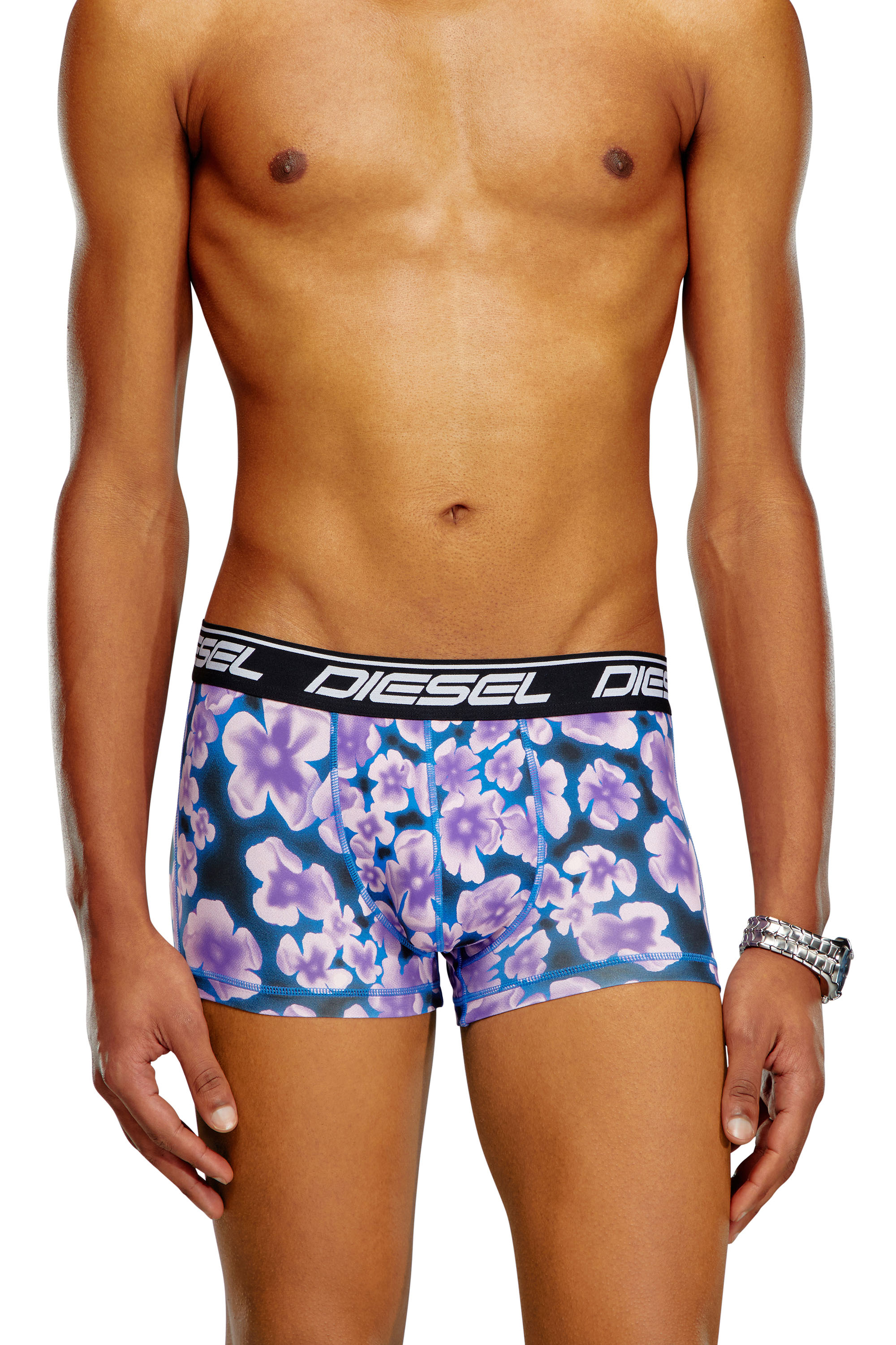 Diesel - UMBX-DAMIEN, Male's Printed microfibre boxer briefs in ブルー - 2