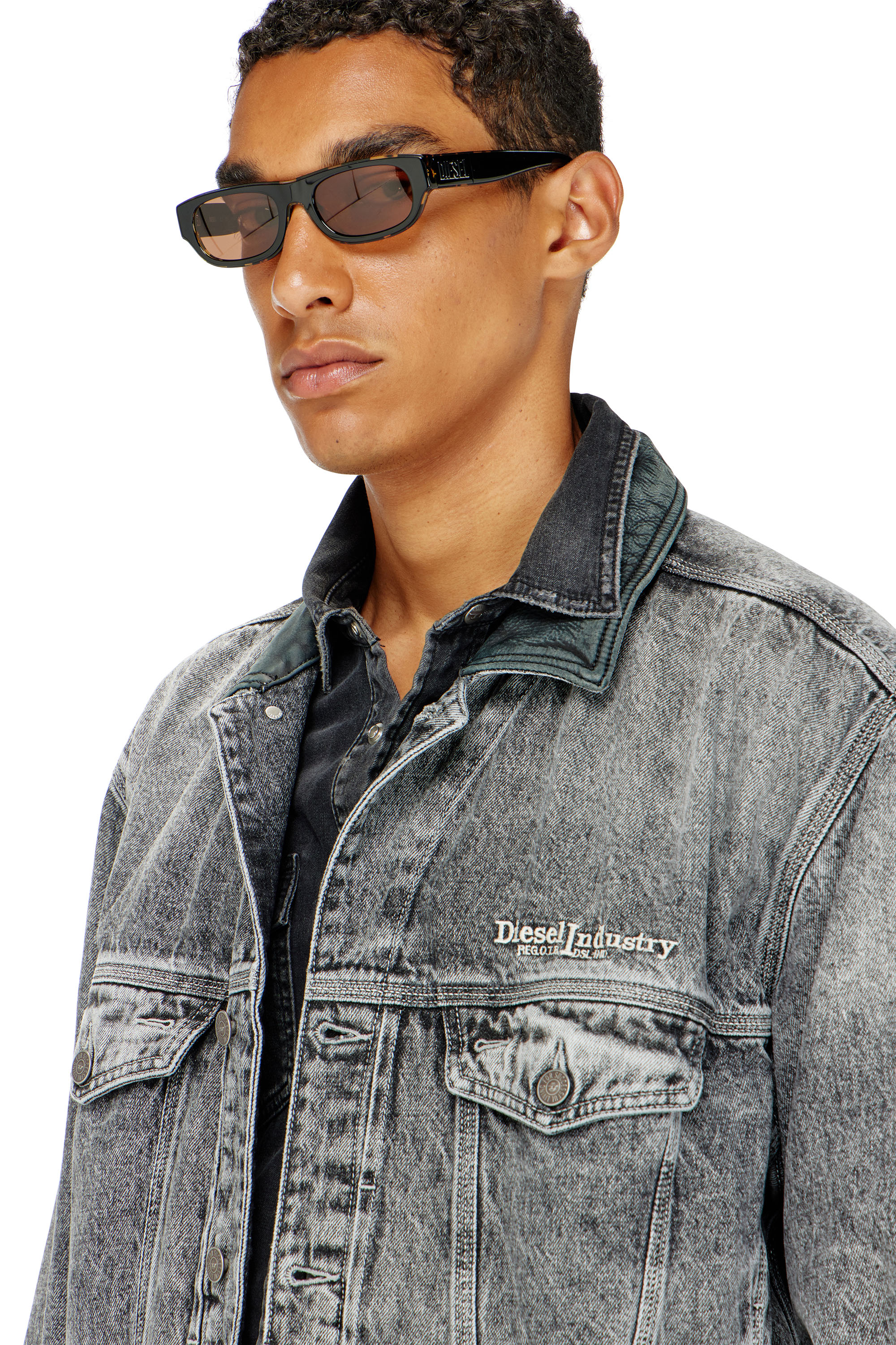 Diesel - D-DENVER-S, Unisex's デニムジャケット in グレー - 4