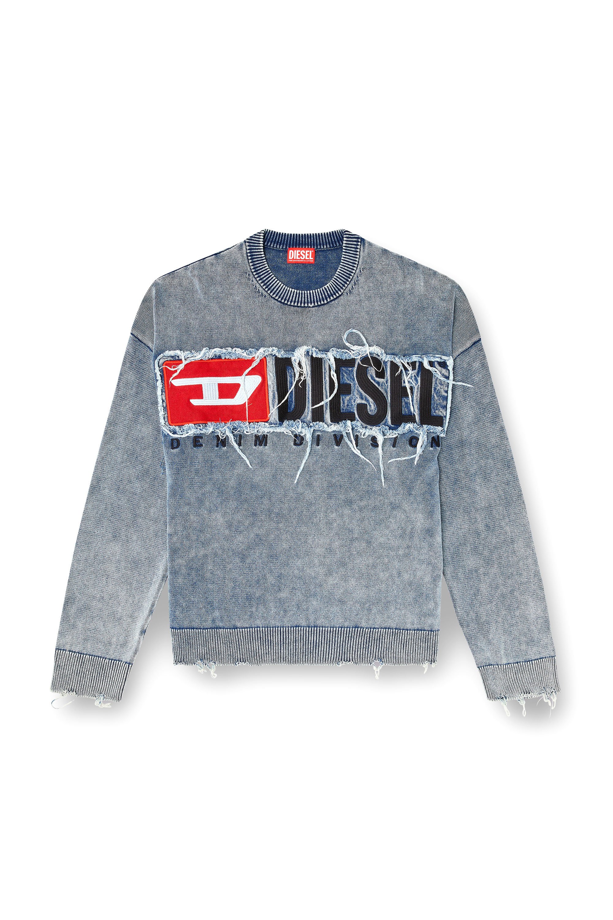 Diesel - K-FRONZI, Male's プルオーバーニット in ブルー - 3