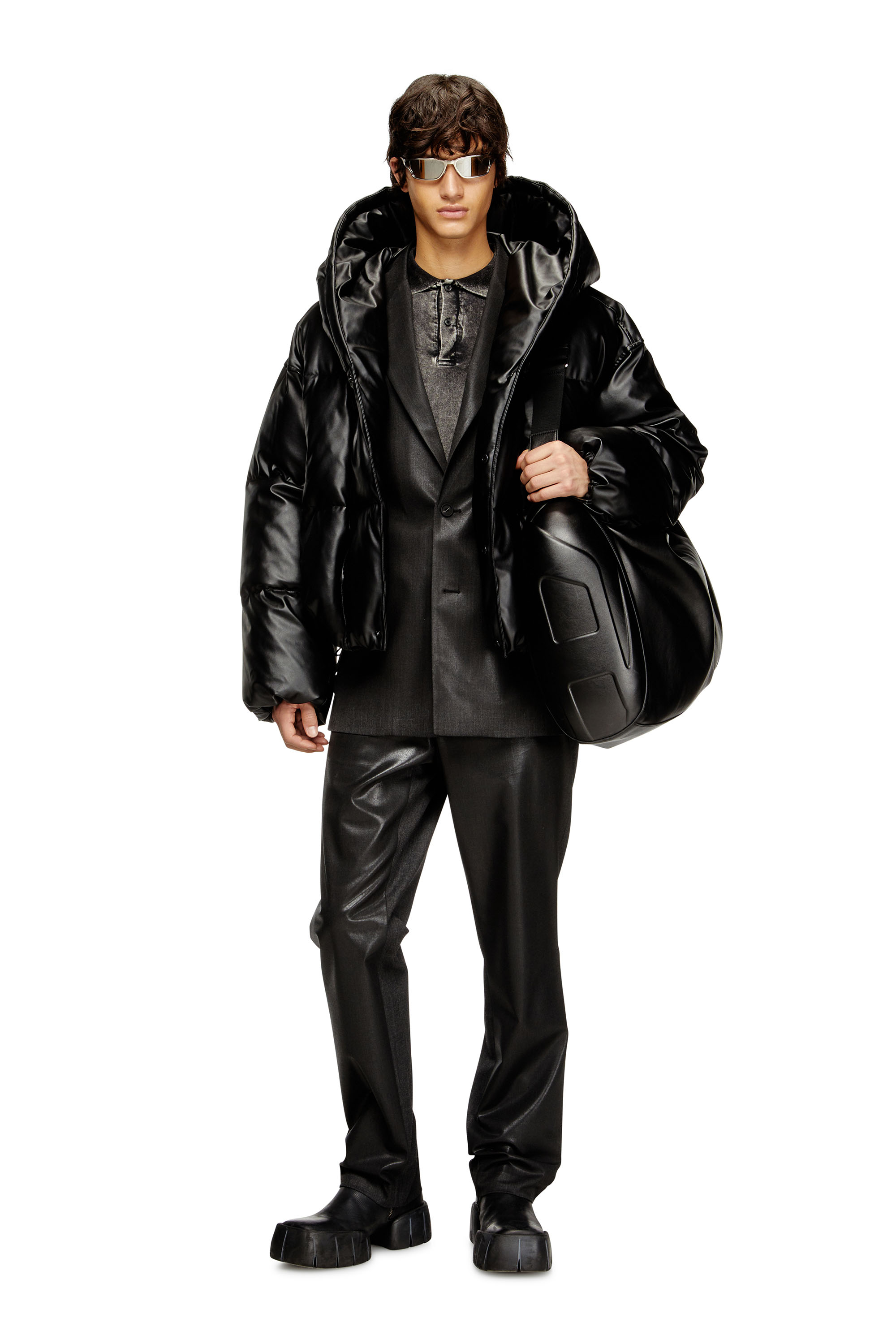 Diesel - W-MYLEY, Male's パファージャケット in ブラック - 1