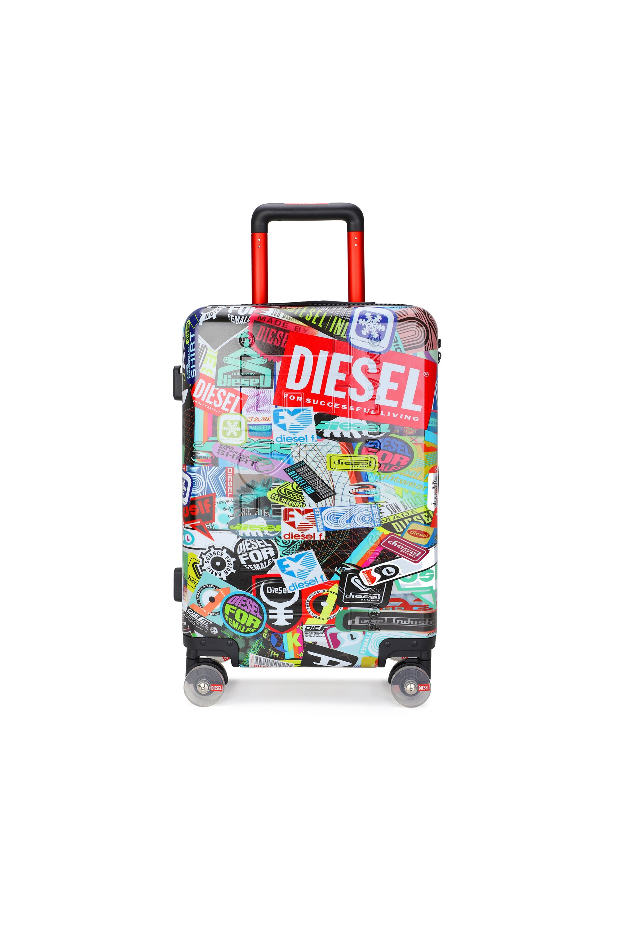 Diesel - DIESEL PC PRINTED TROLLEY-STICKERS- DSL0, Unisex's Sticker style suitcase size S in マルチカラー - 1