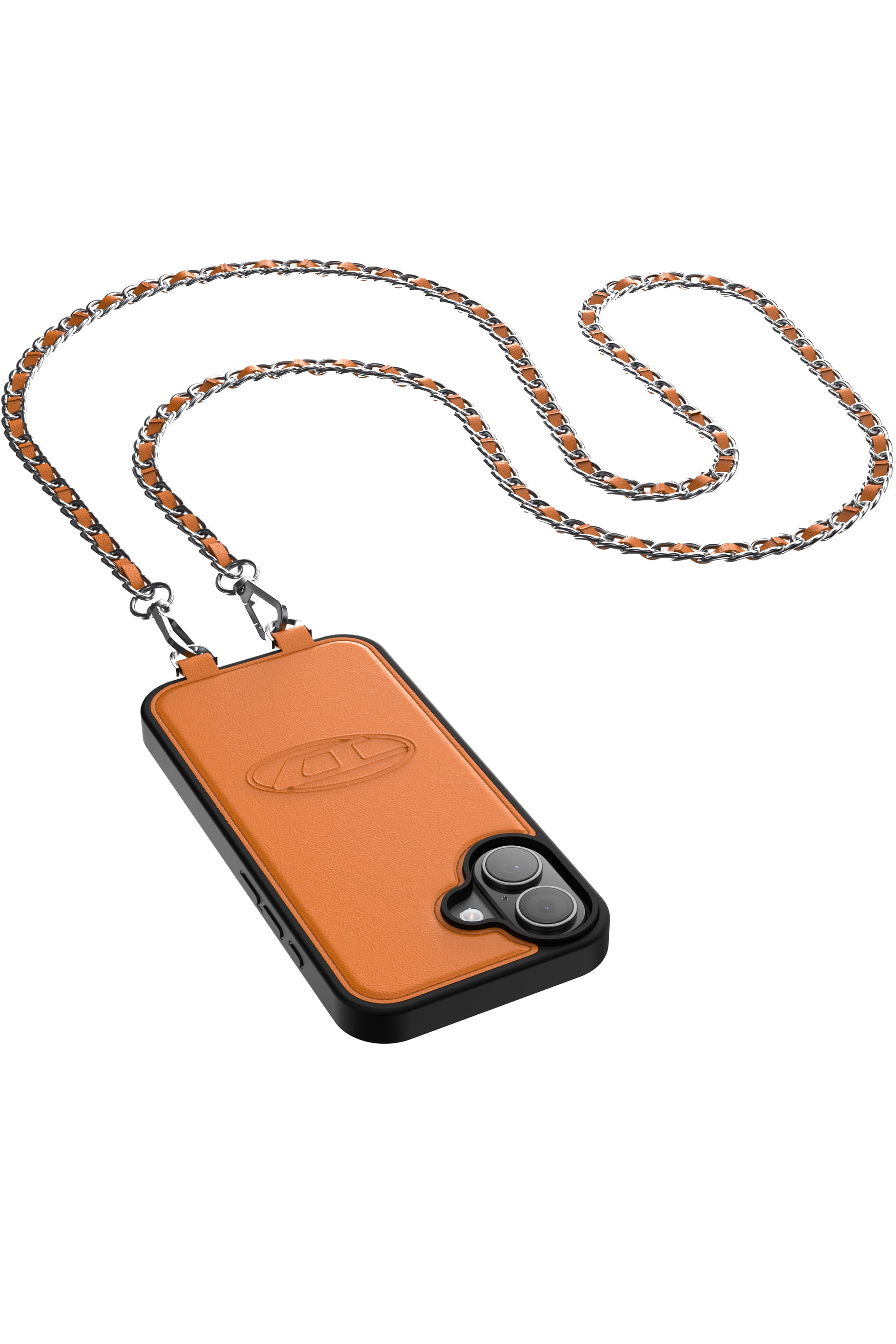 Diesel - 60664 MOULDED CASE, Unisex's Oval D case with wrist strap and MagSafe for iPhone 17 in オレンジ - 2