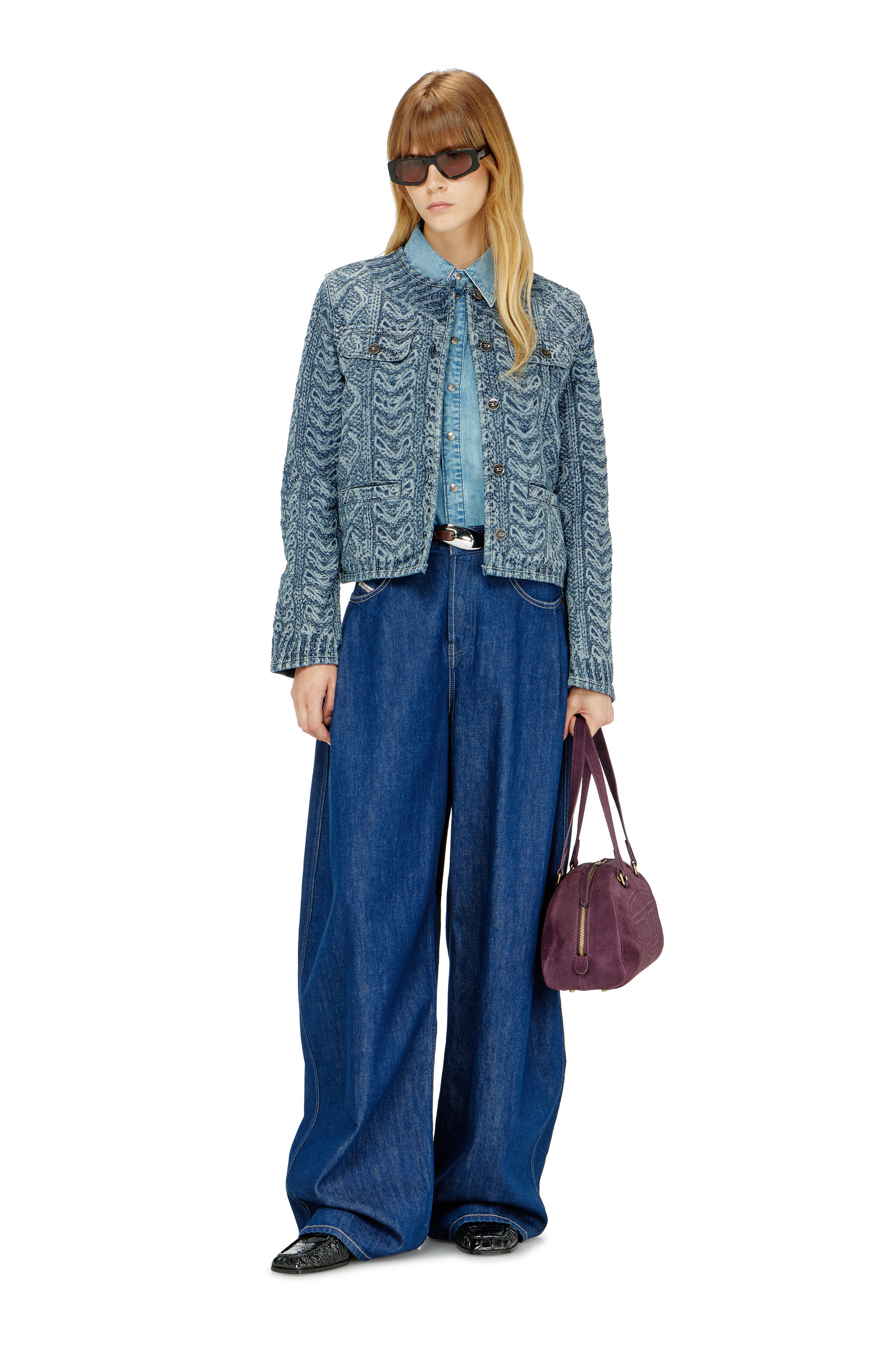 Diesel - DE-GRAFY-S2, Female's デニムジャケット in ダークブルー - 1