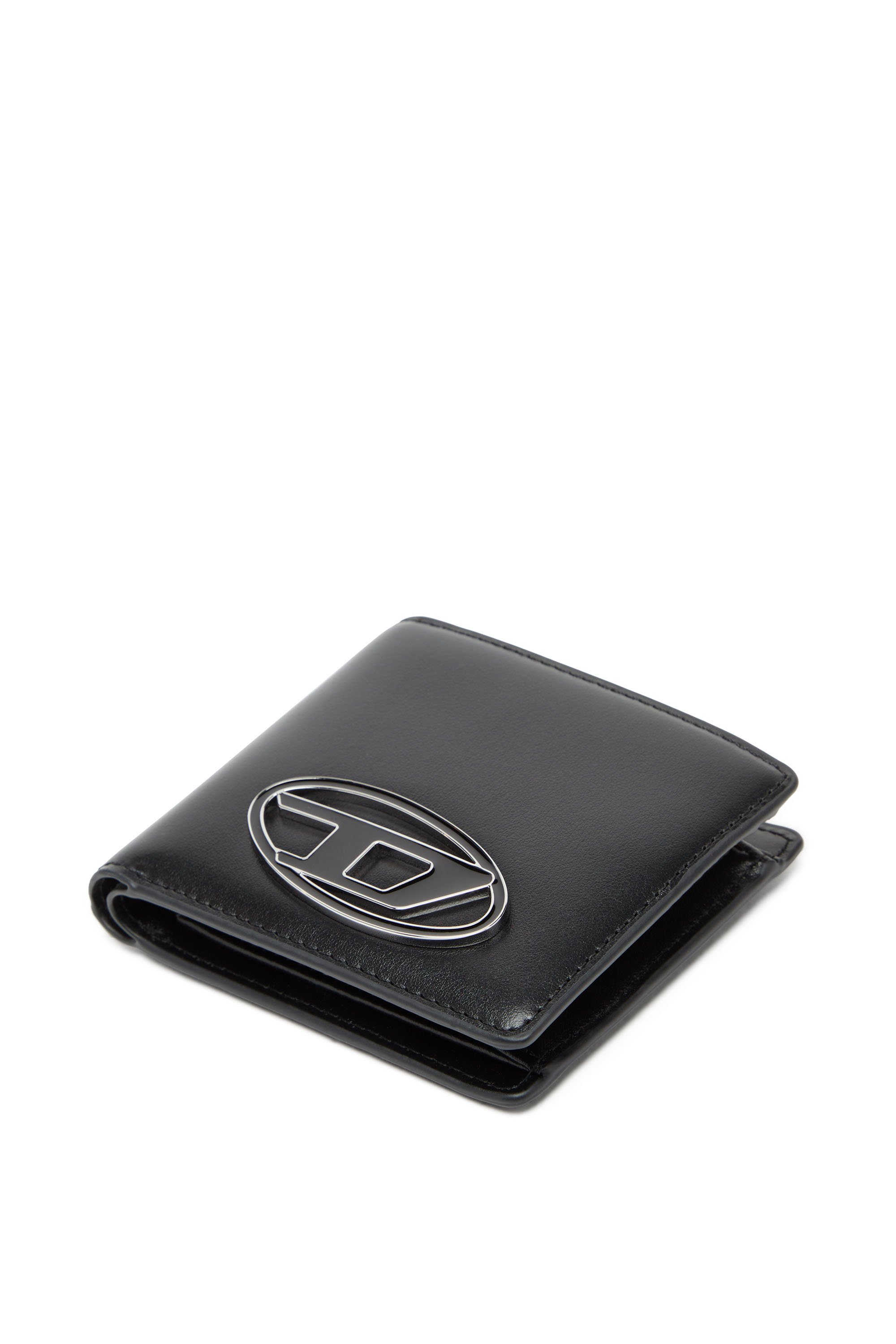Diesel - 1DR BI FOLD COIN S 3D, Male's Leather bi-fold wallet in ブラック - 4