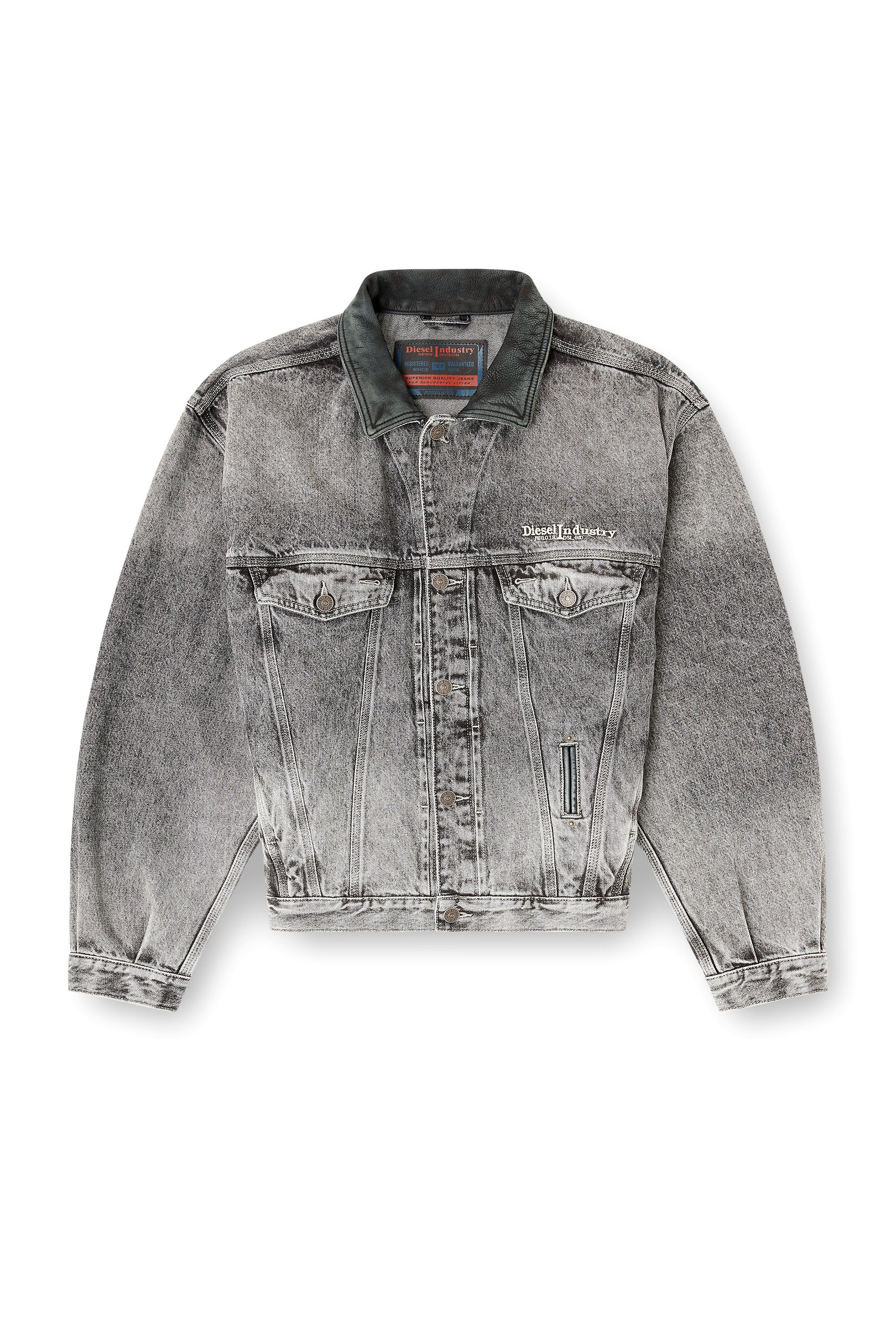 Diesel - D-DENVER-S, Unisex's デニムジャケット in グレー - 3