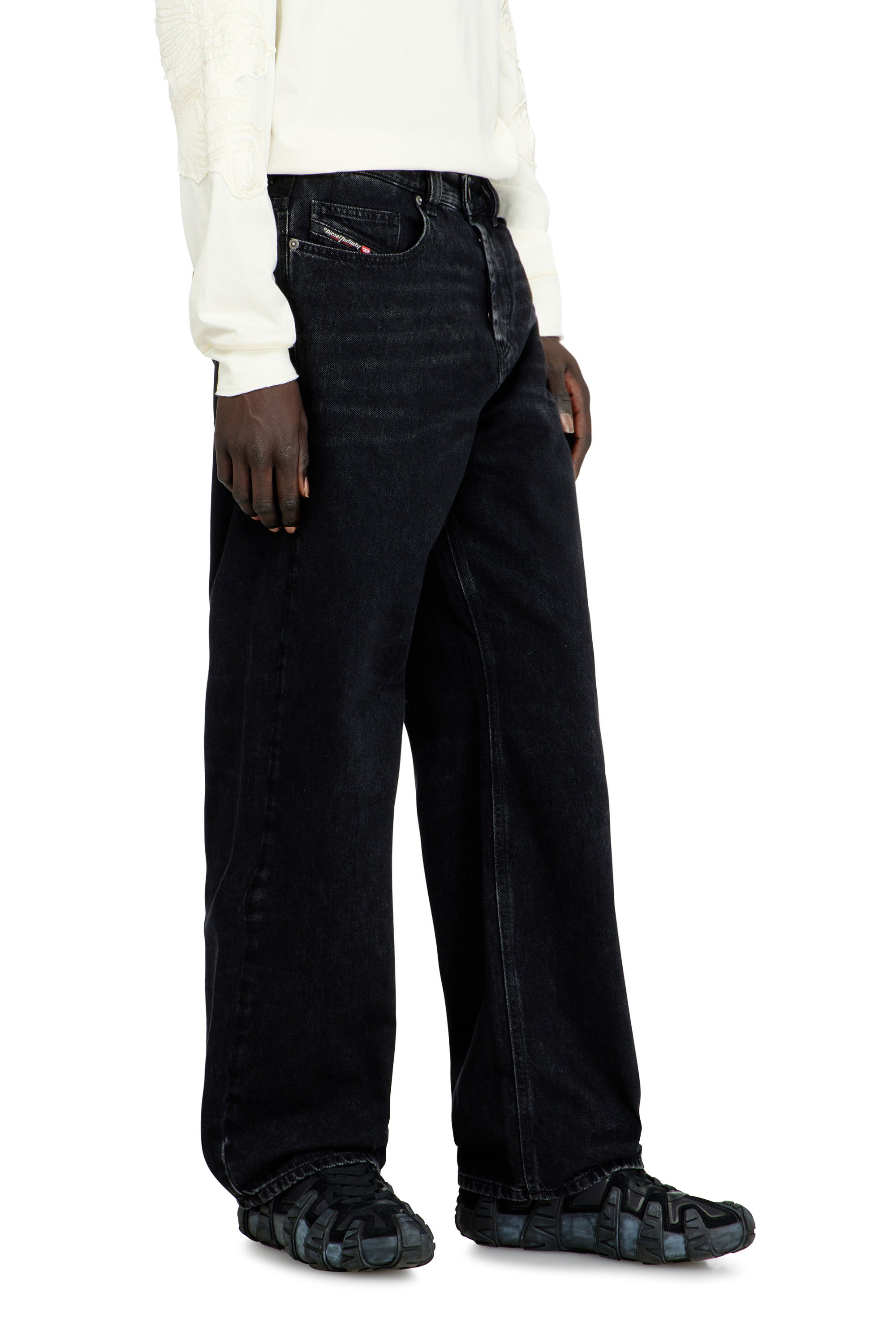 Diesel - Male's Relaxed Jeans 2001 D-Macro 09P09, ブラック/ダークグレー - 7