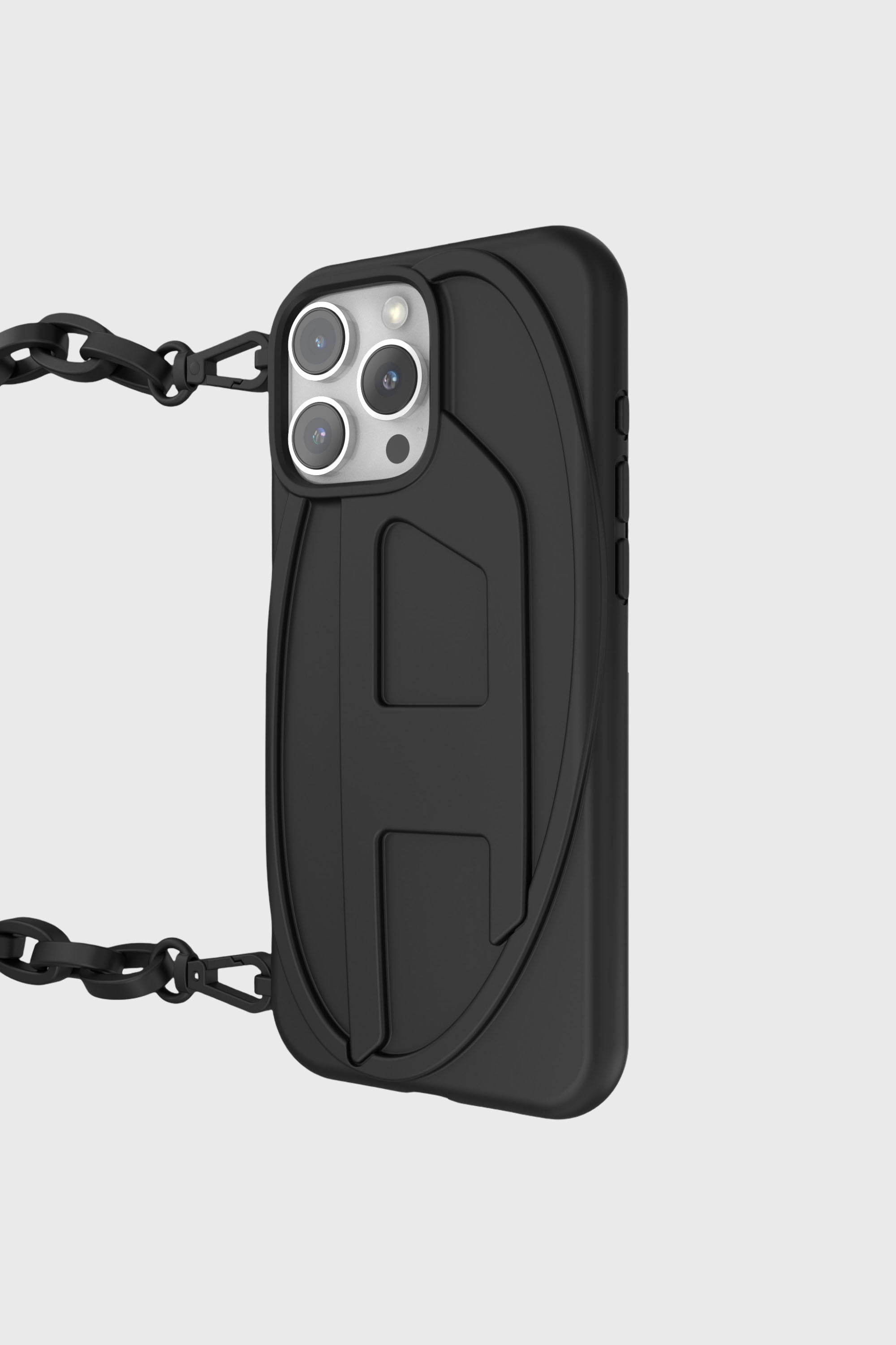 Diesel - 60174  MOULDED CASE, Unisex's Oval D Chain Case for iP 16 Pro Max in ブラック - 1