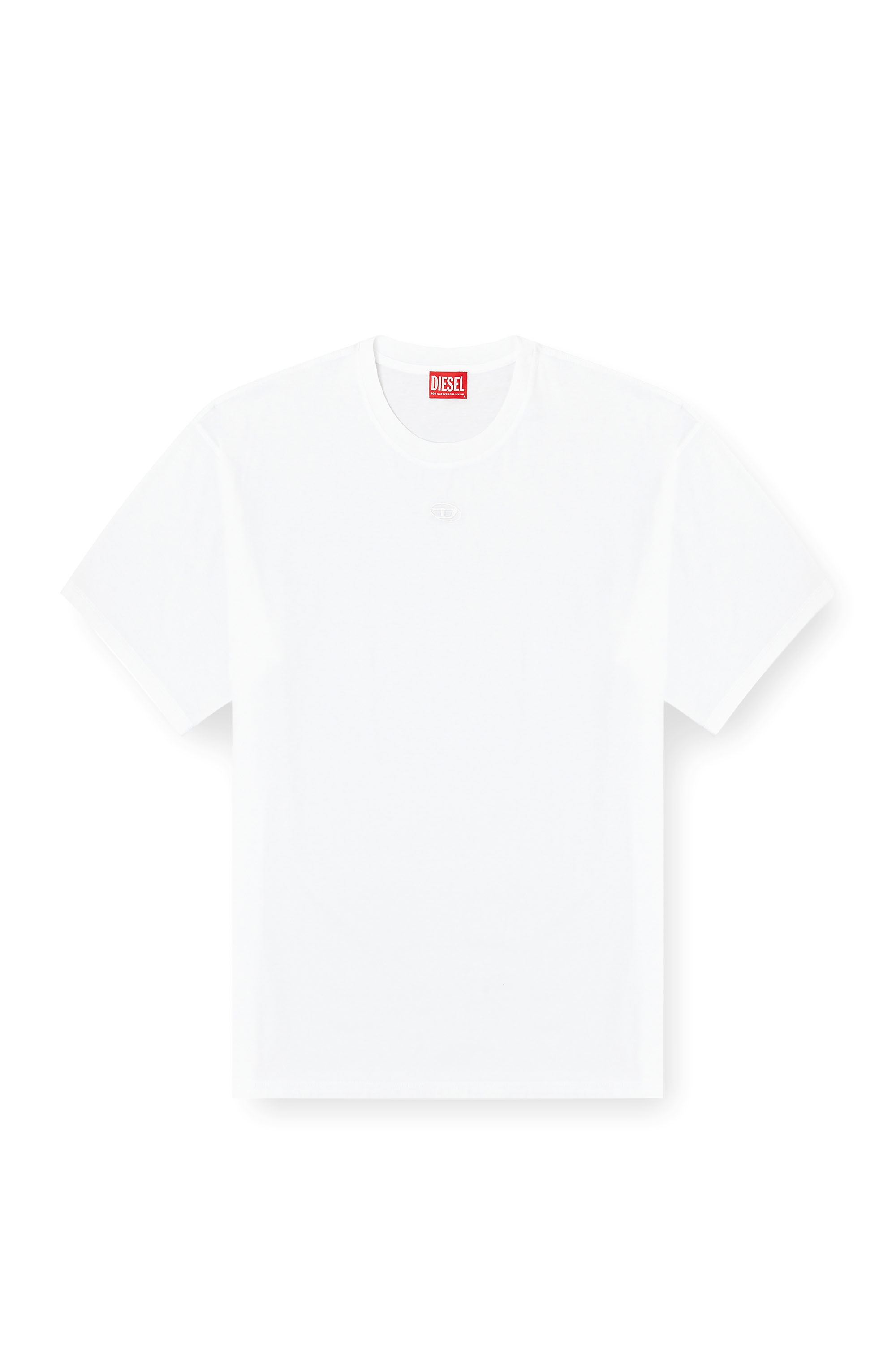 Diesel - T-LUCIEN-IHBI, Male's Relaxed T-shirt in organic cotton in ホワイト - 3