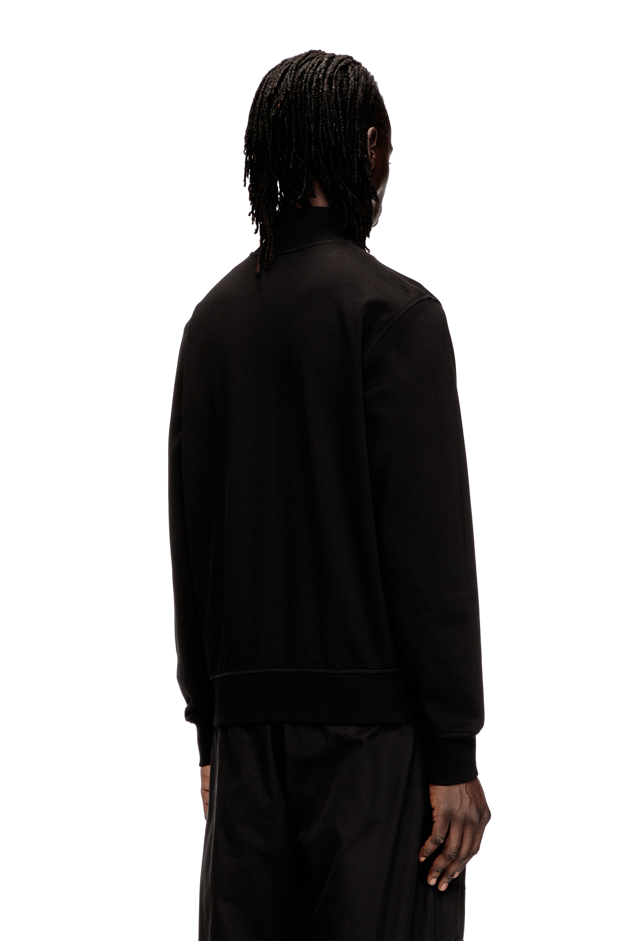 Diesel - S-LOCK-MET, Male's ジップアップスウェット in ブラック - 4