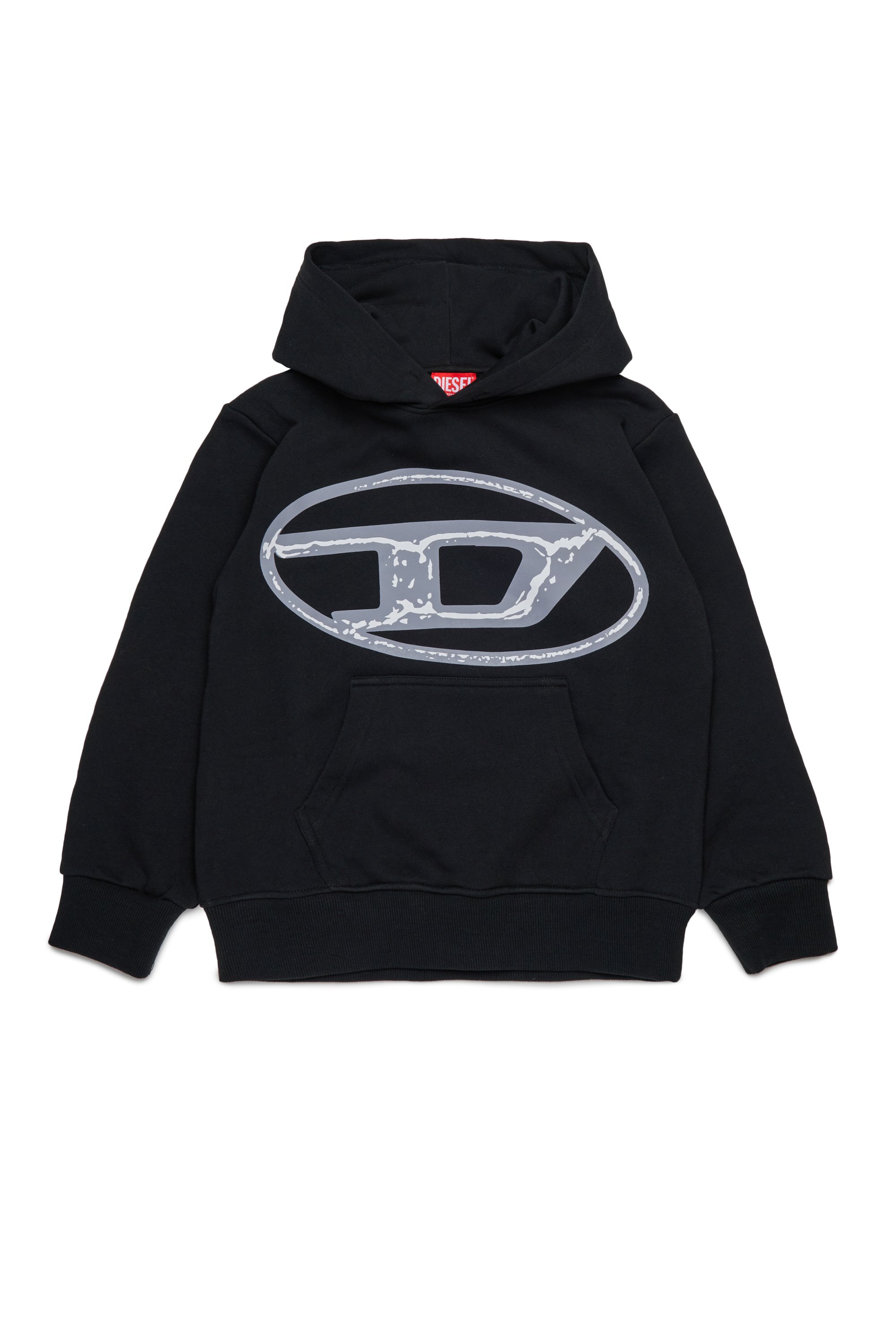 Diesel - SBONNIEHOOD OVER, Male's プルオーバーパーカー in ブラック - 1