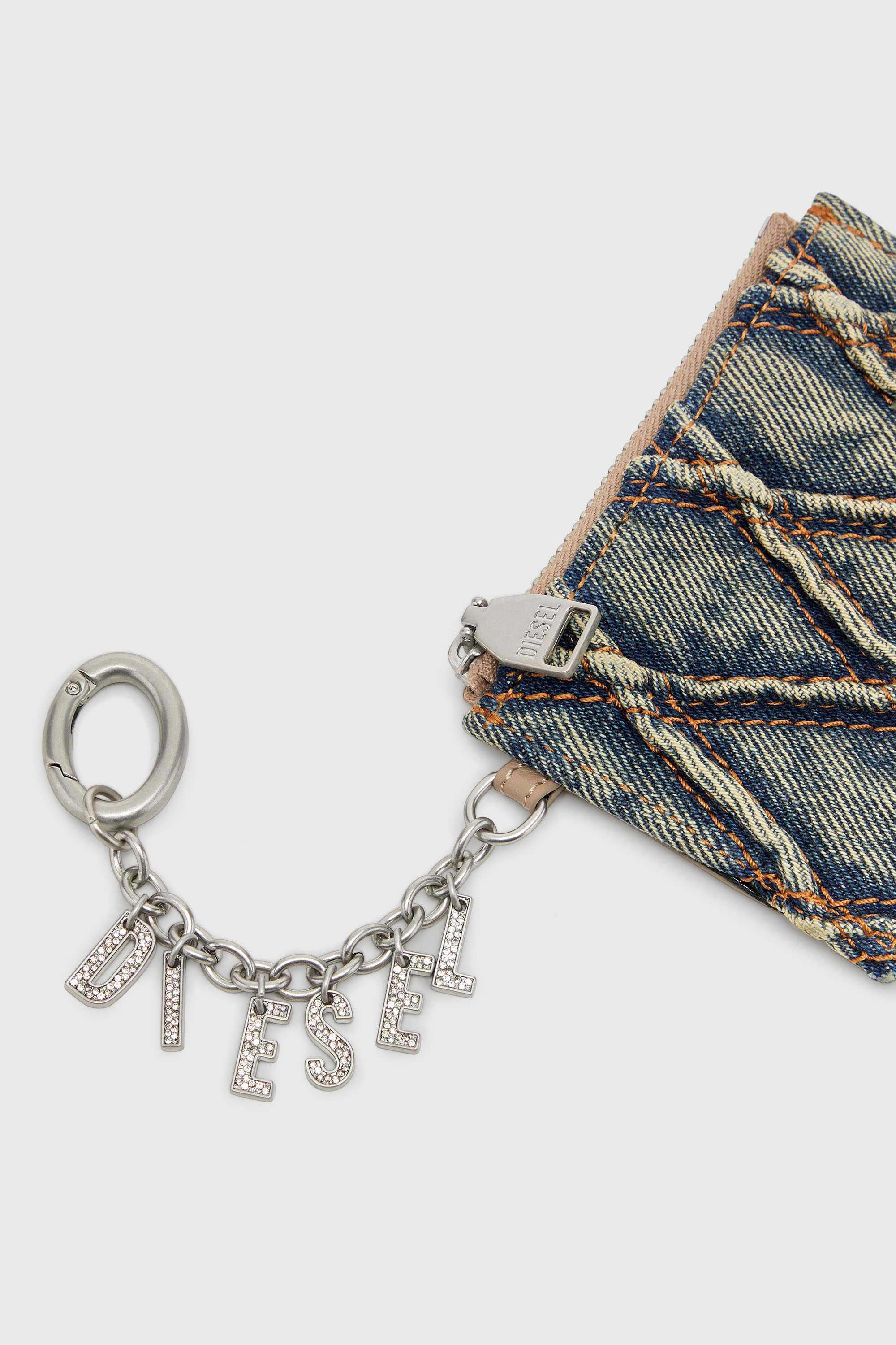 Diesel - CARD HOLDER WITH CHAIN, Female's カードホルダー in ブルー - 4