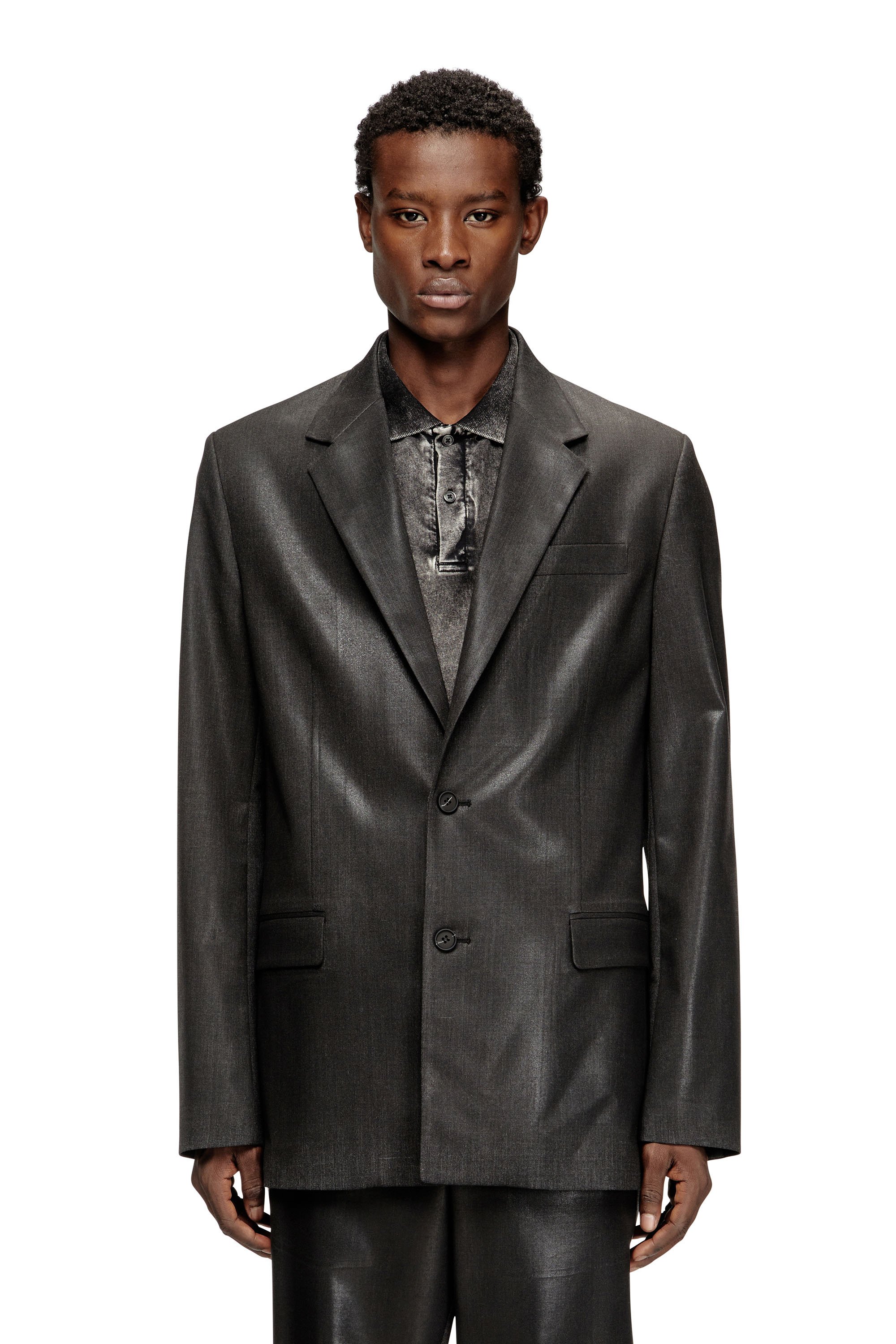 Diesel - J-CREED-SLCF, Male's テーラードジャケット in ダークグレー - 1