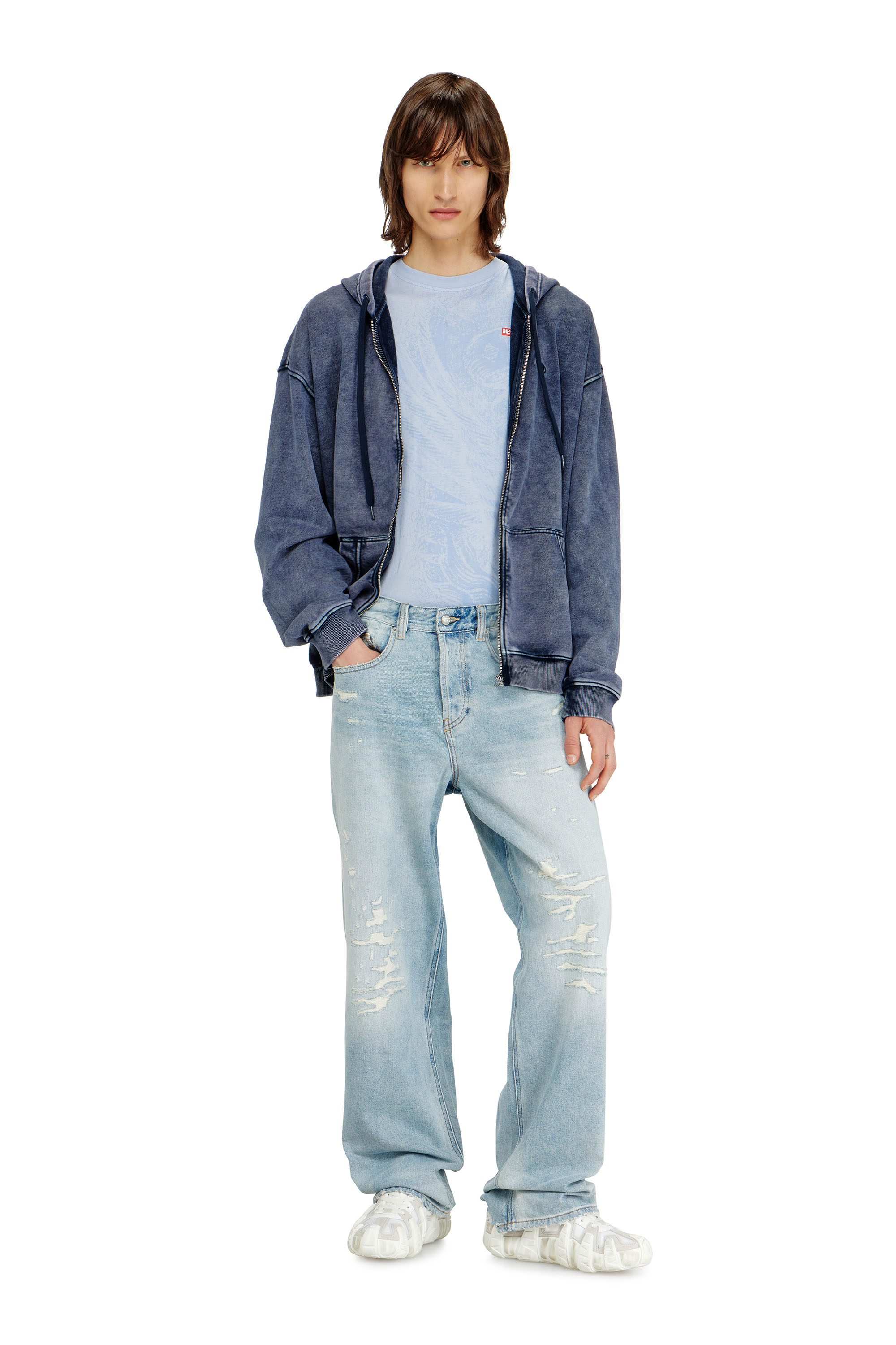 Diesel - Male's Relaxed Jeans 2001 D-Macro 09M53, ライトブルー - 1