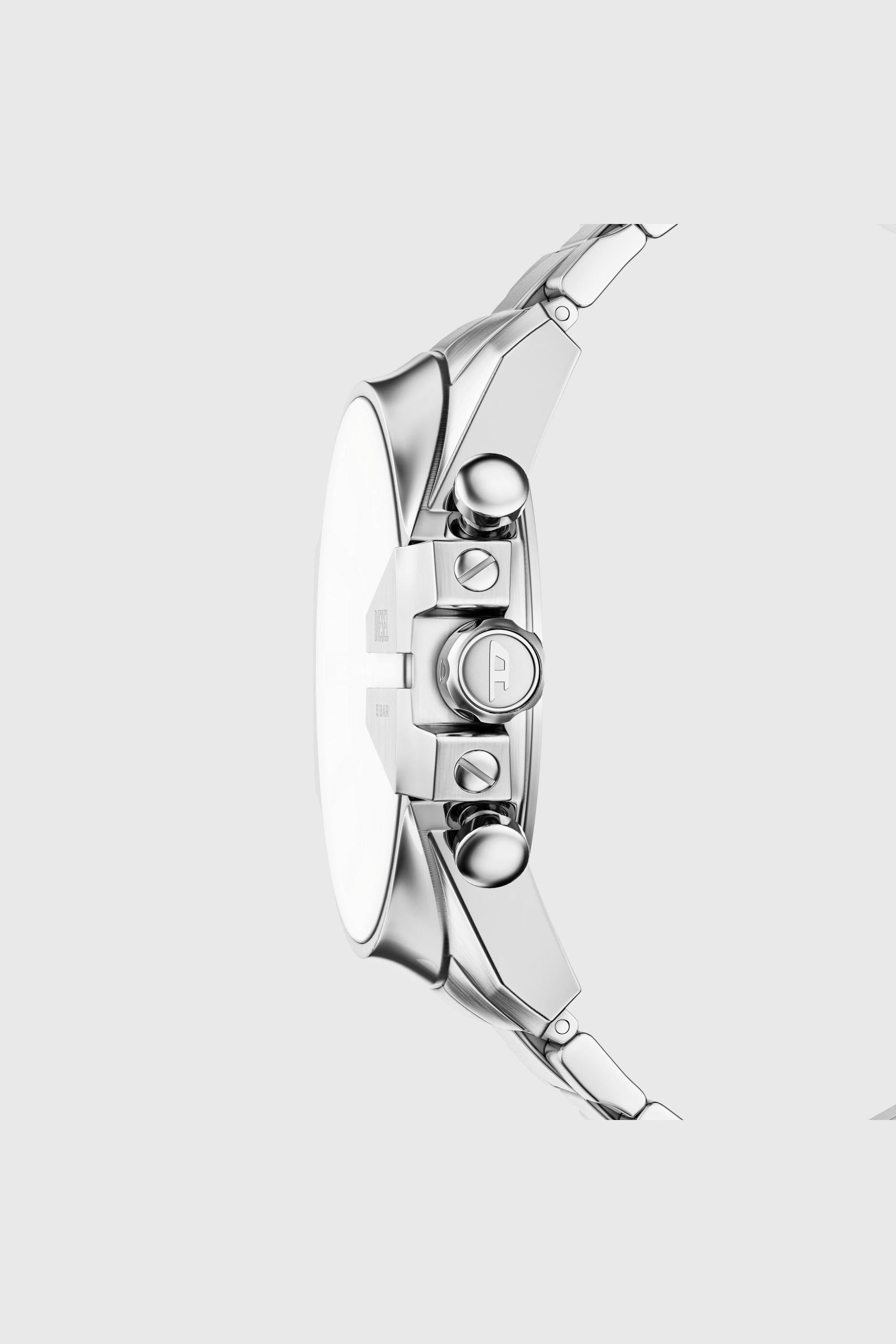Diesel - DZ4702 WATCH, Male's Mega Chief Slim Chronograph Stainless Steel Watch in シルバー - 3