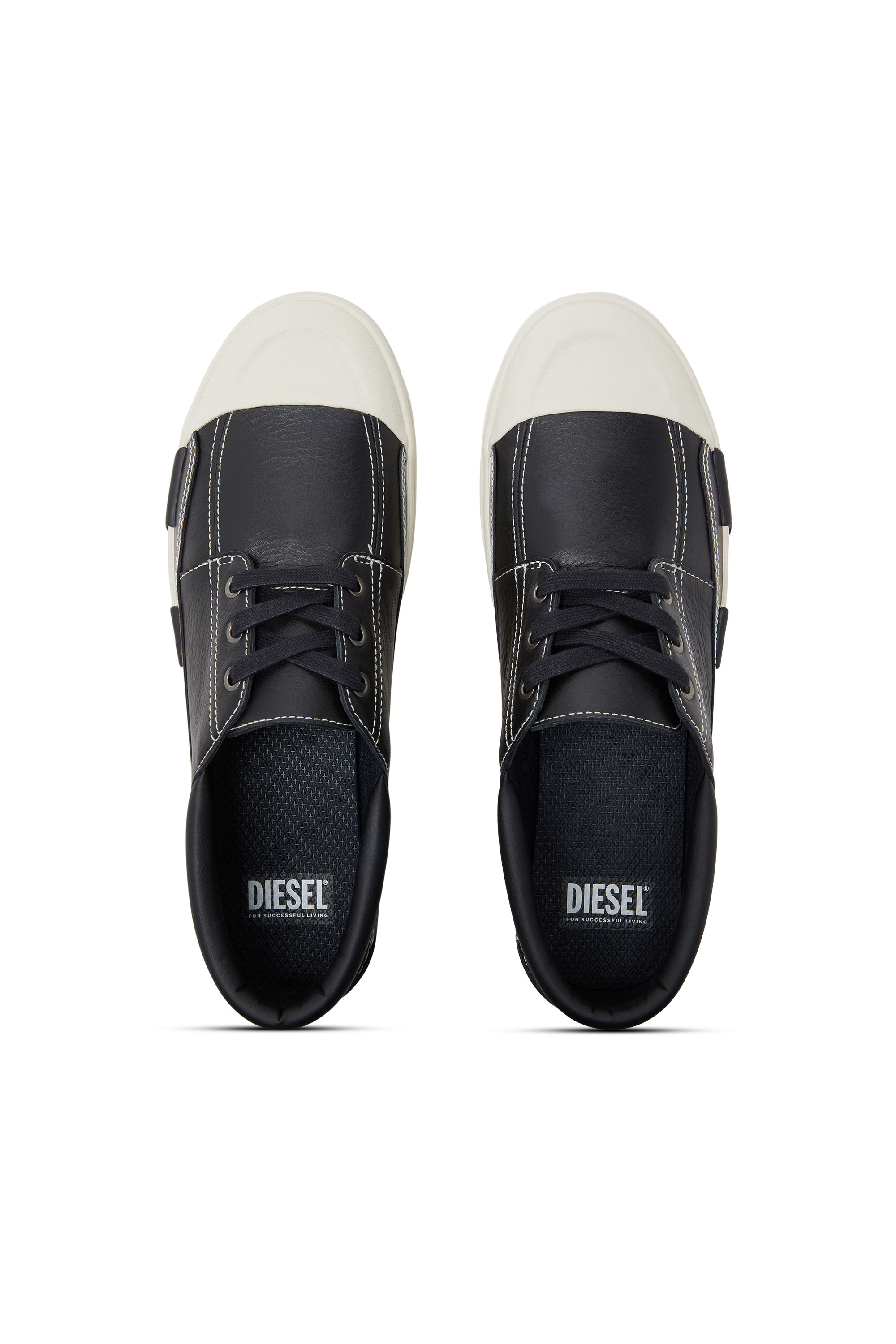Diesel - S-D-VERSE MOCASSIN, Male's S-D-Verse - Leather hybrid moccasin in ブラック - 5