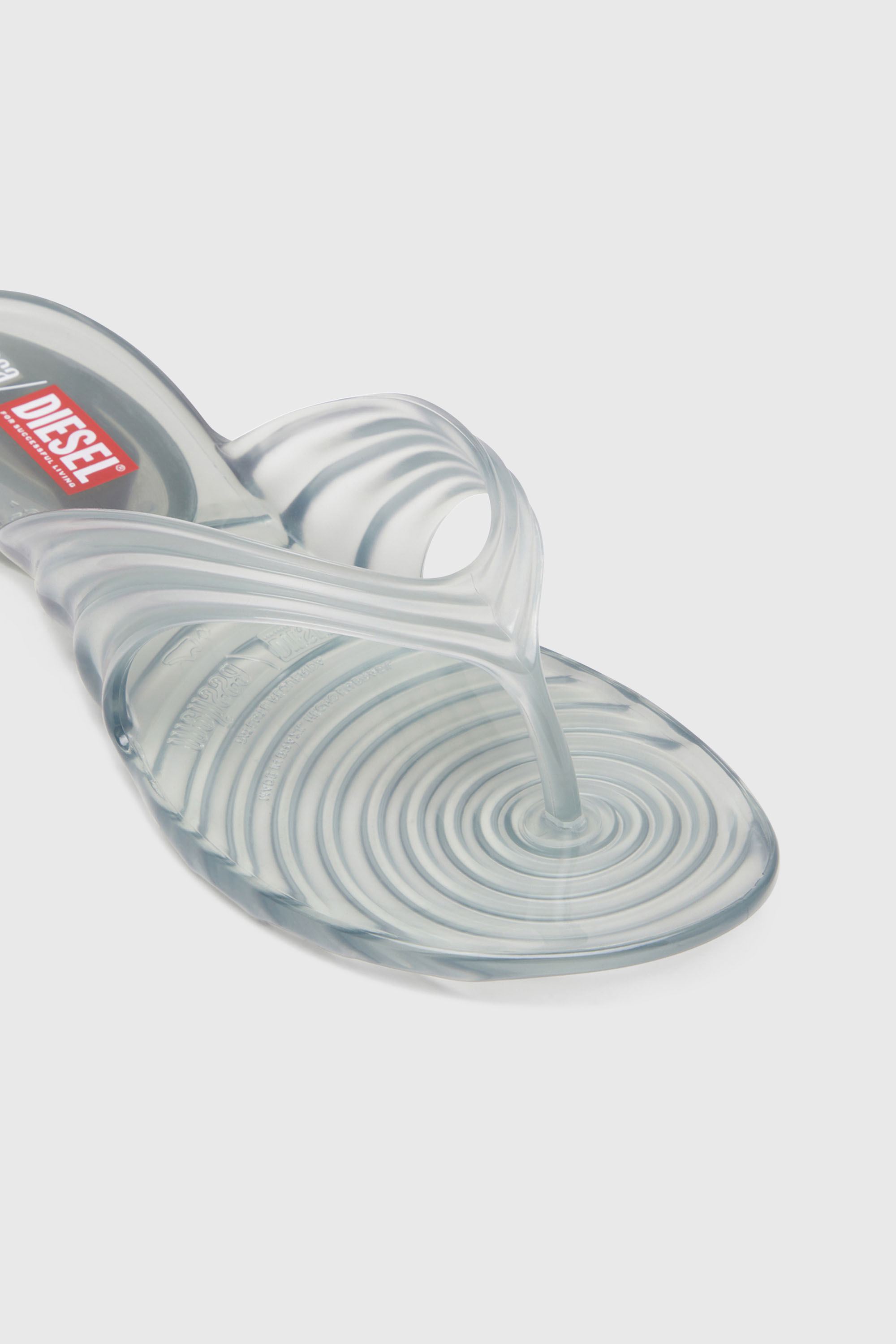 Diesel - MELISSA QUANTUM THONG, Female's Sculptural flip-flops in Melflex&reg; in ライトグレー - 7