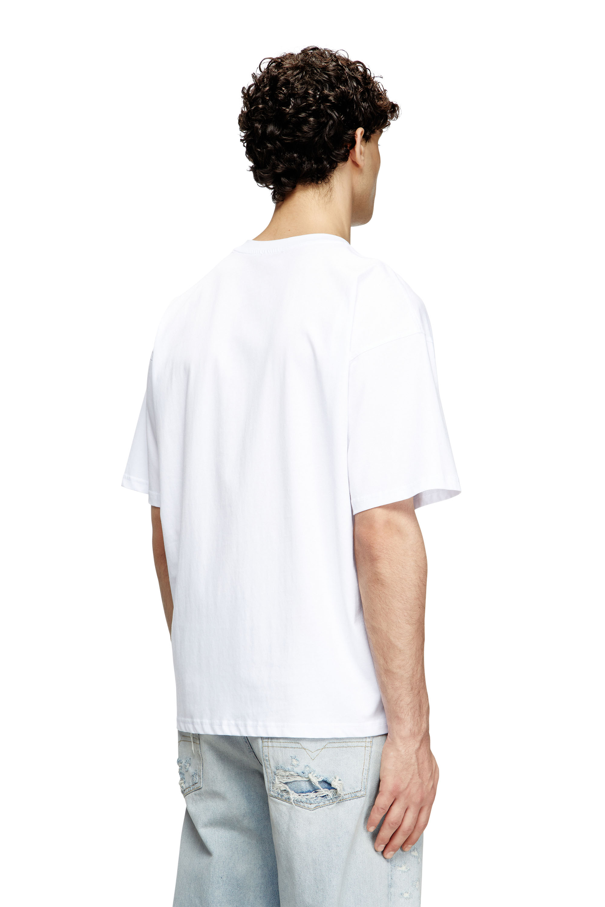 Diesel - T-BOXT-OD, Unisex's T-shirt with embroidered Oval D in ホワイト - 4