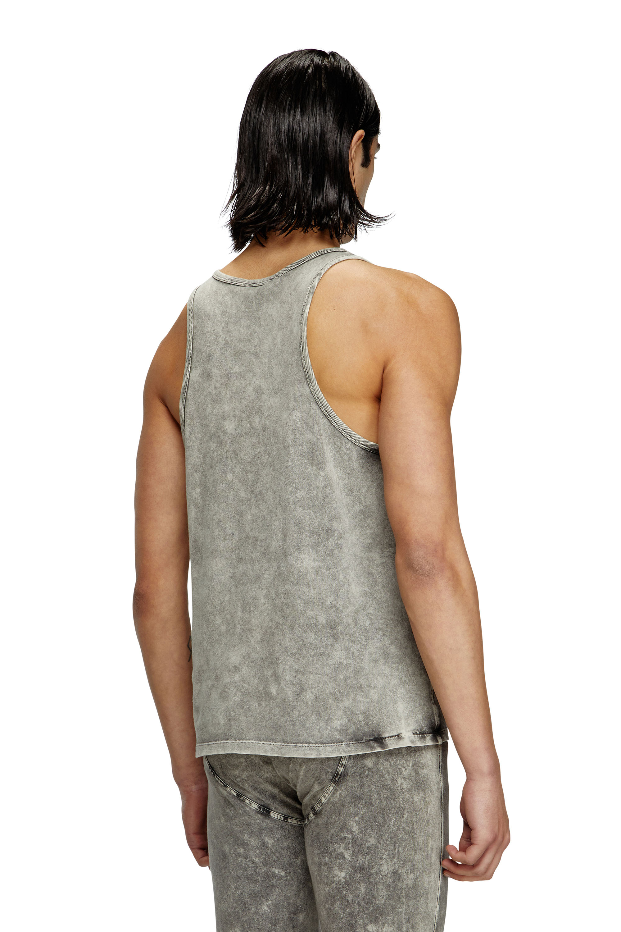 Diesel - WALTY-DNM, Male's Denim-effect tank top in グレー - 3
