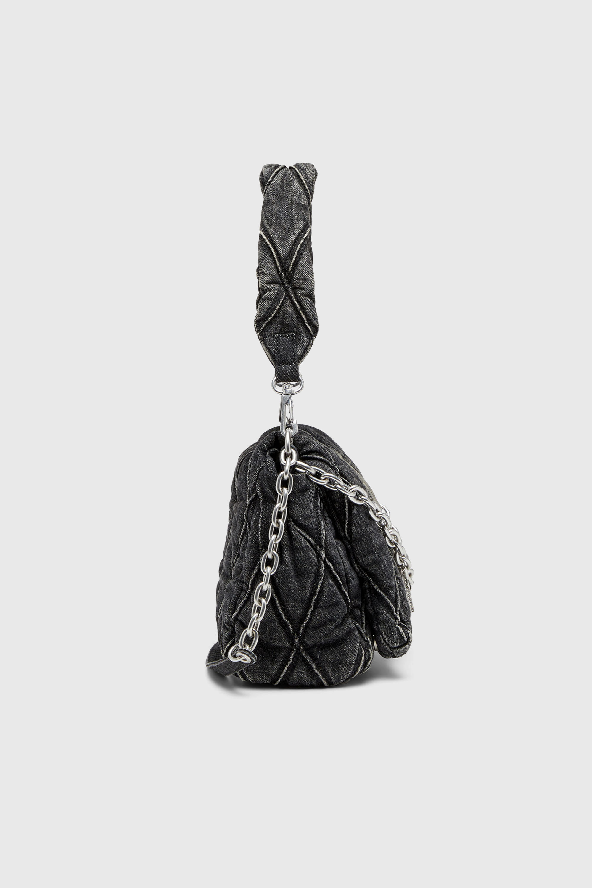 Diesel ウィメンズ バッグ Charm-D Shoulder M bag キルト デニム