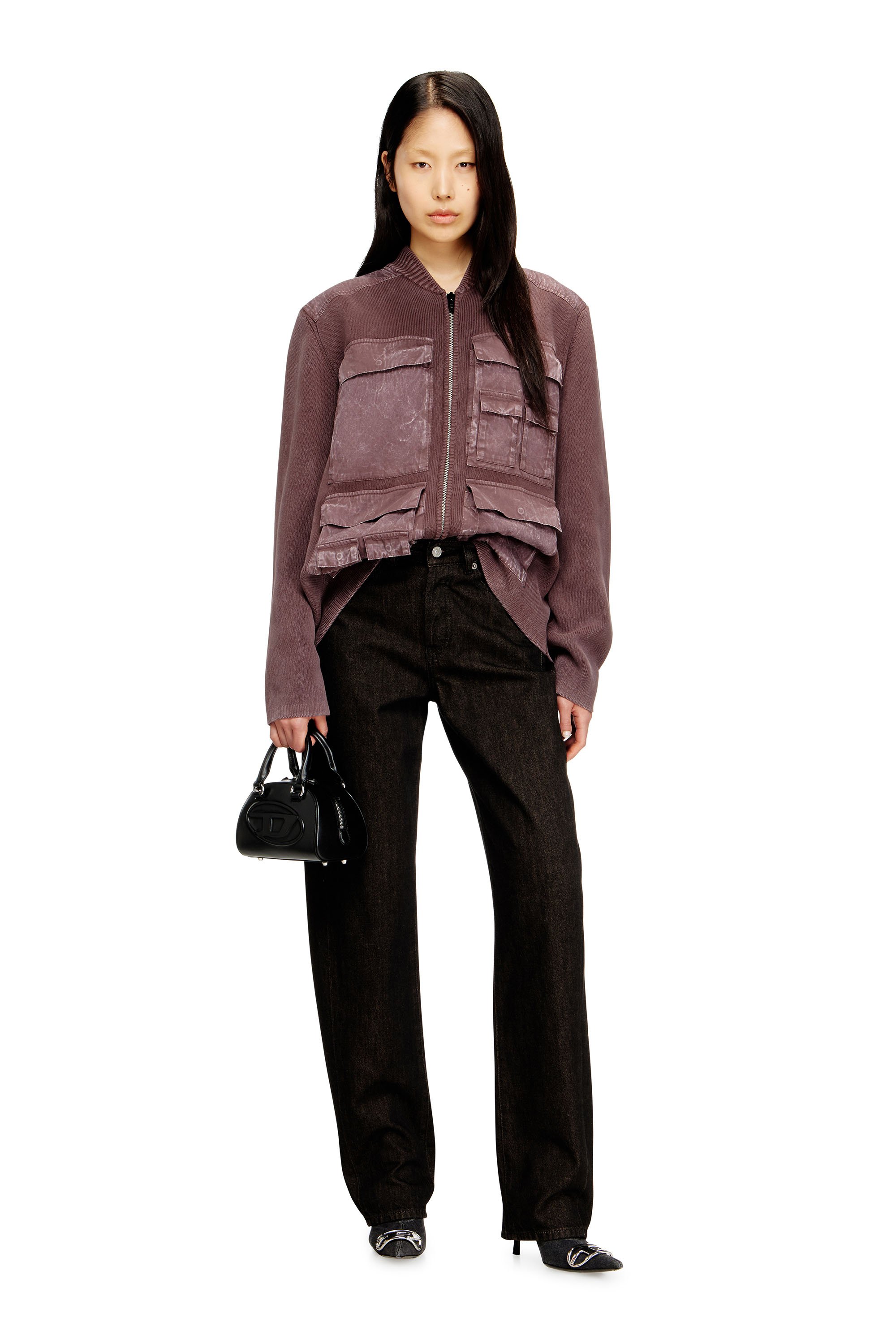 Diesel - Female's Relaxed Jeans 1974 D-Ellz 09N25, ブラック/ダークグレー - 2