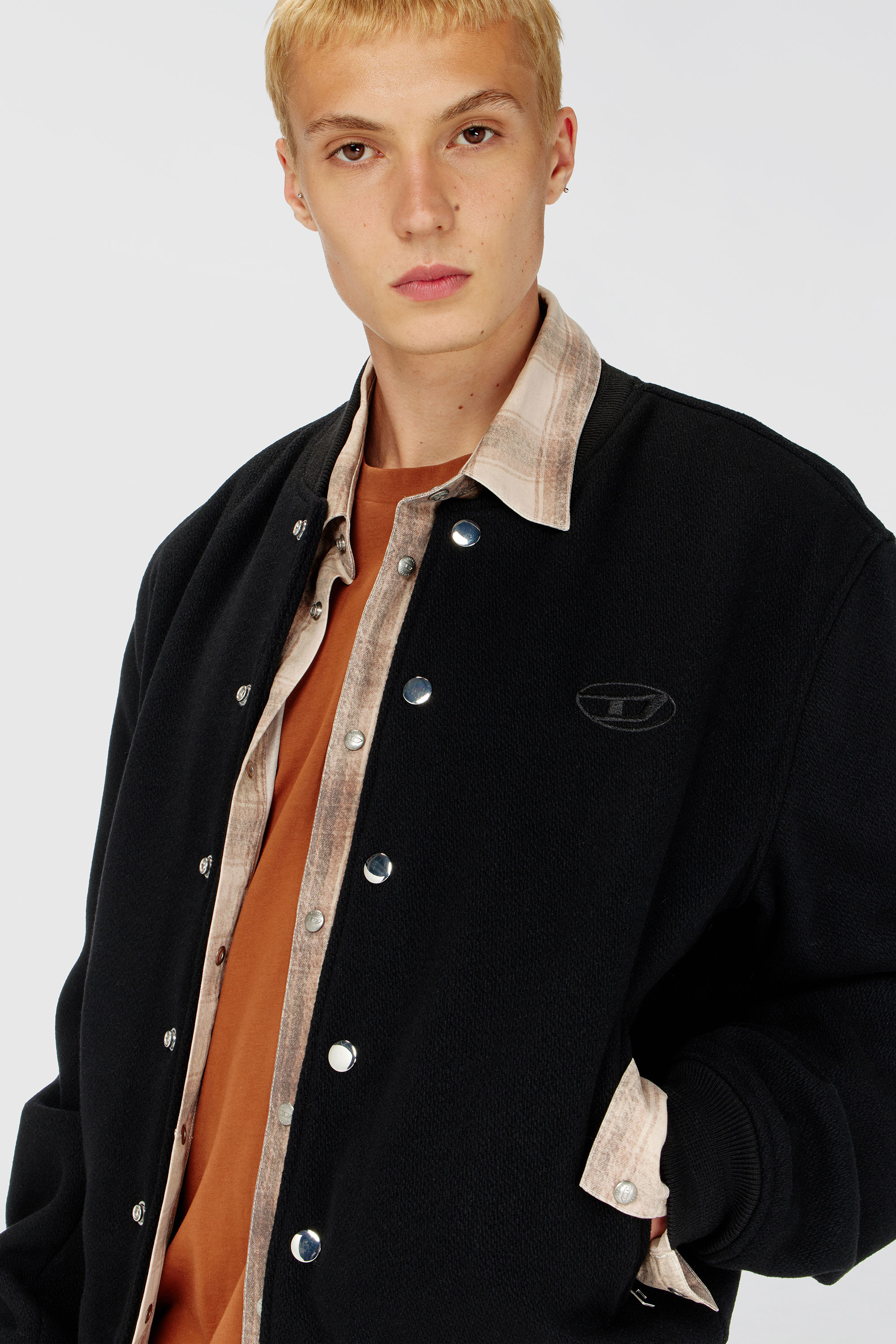 Diesel - J-ARRY-WRD, Male's ボンバージャケット in ブラック - 4