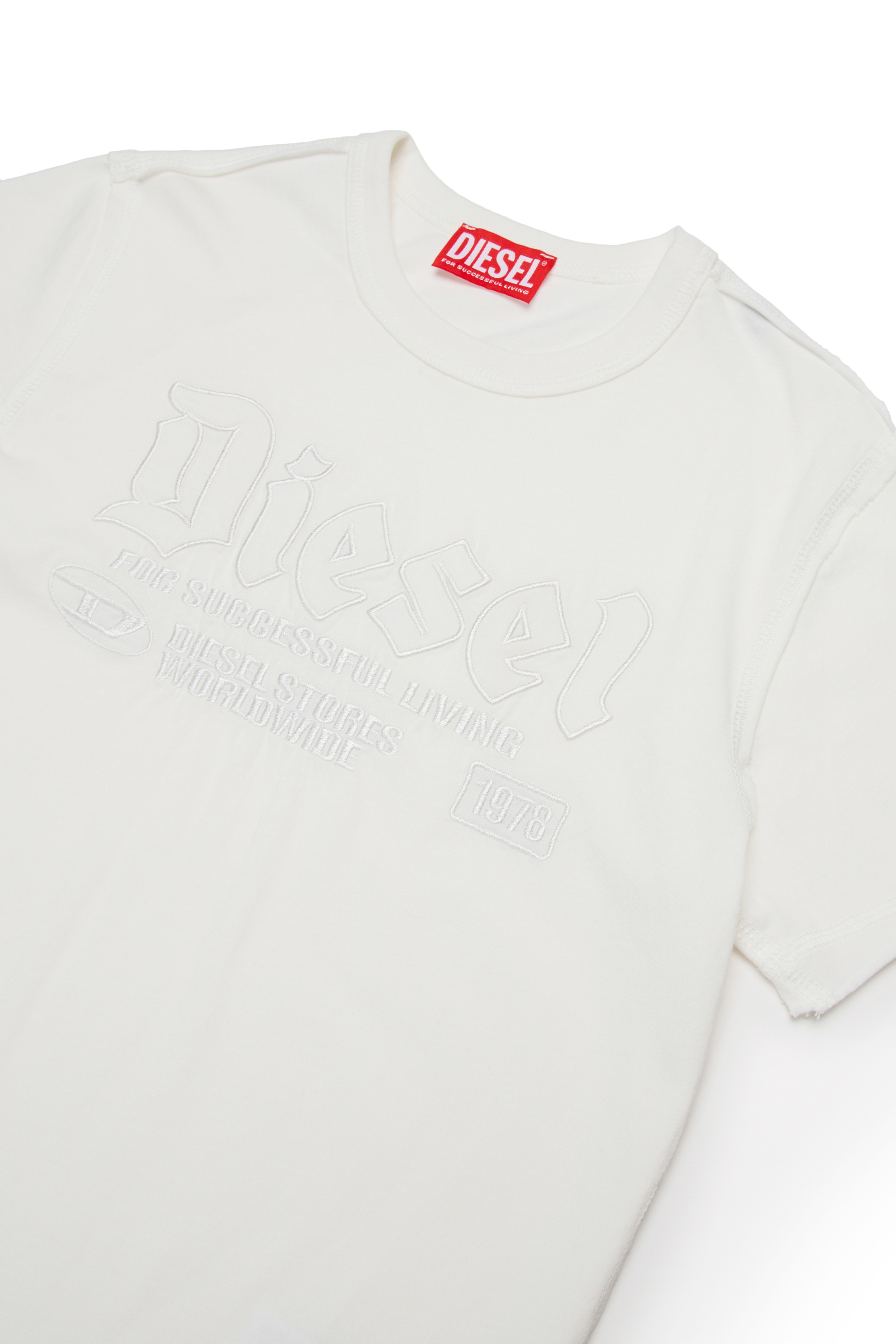 Diesel - TRAWJUST, Male's Tシャツ in ホワイト - 3