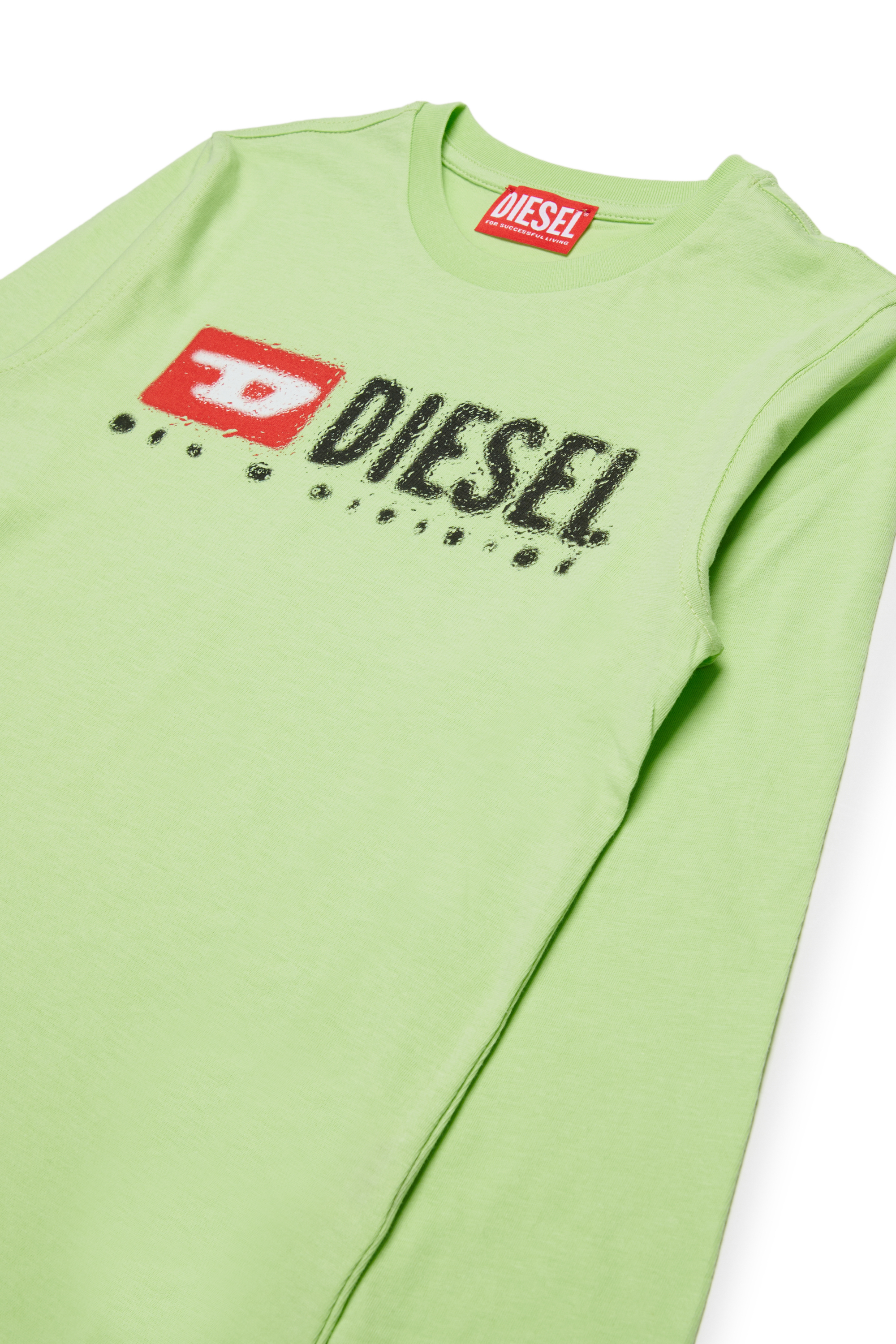 Diesel - TDROPS, Male's 長袖Tシャツ in グリーン - 3