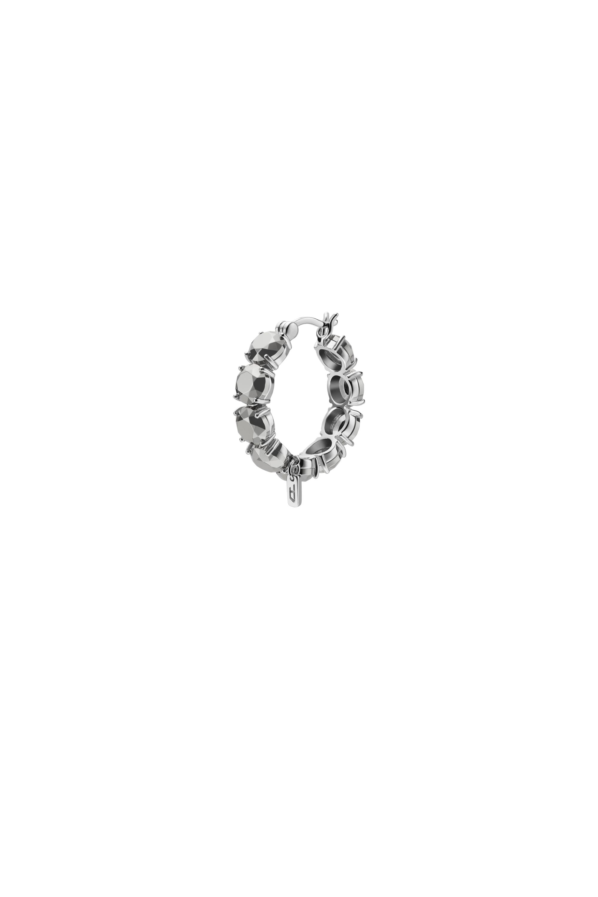 Diesel - DL1357040 STERLING SILVER JEWEL, Unisex's Sterling Silver Hoop Earring in シルバー - 1