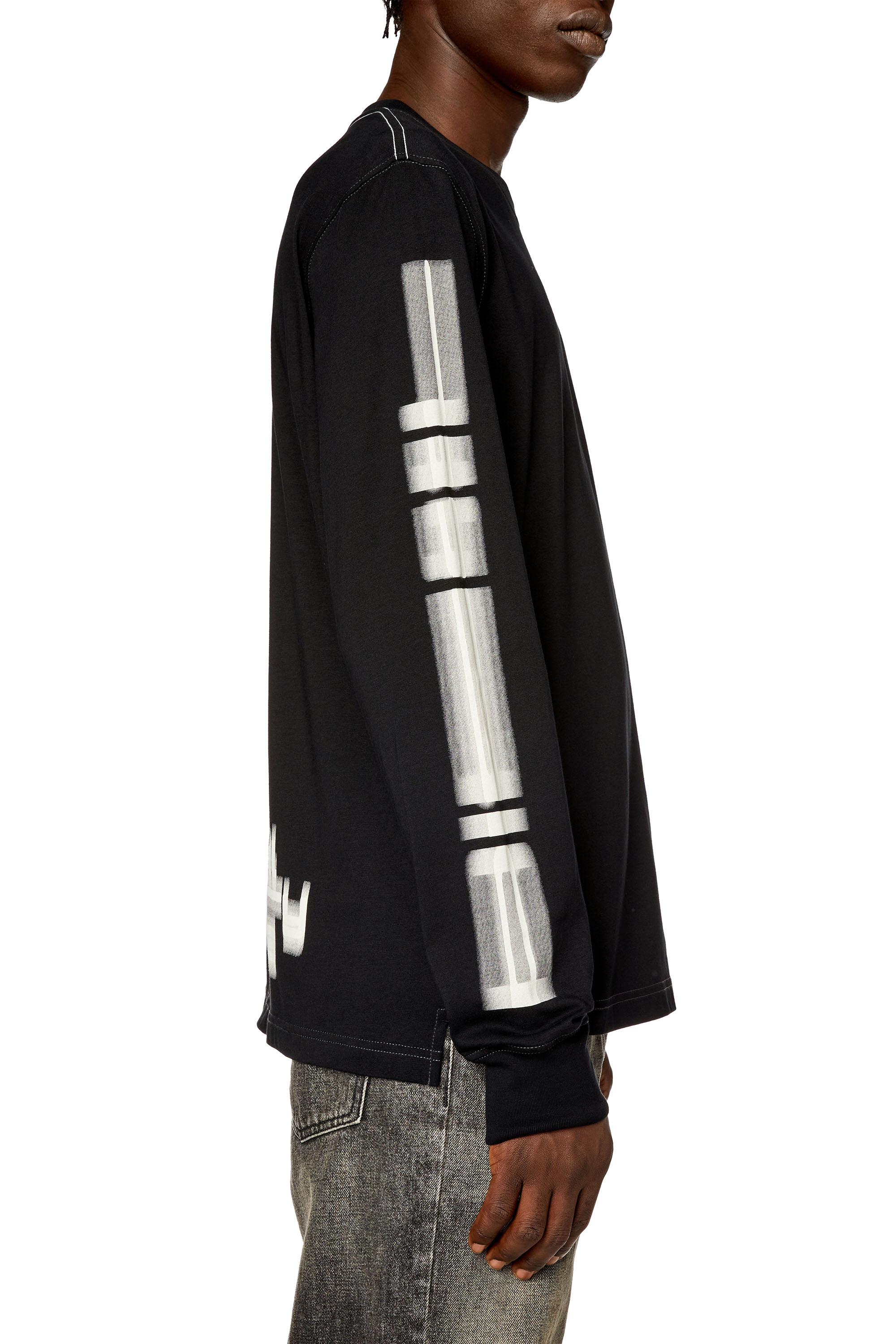 Diesel - T-JUST-LS-SLITS-N5, ブラック - Image 3