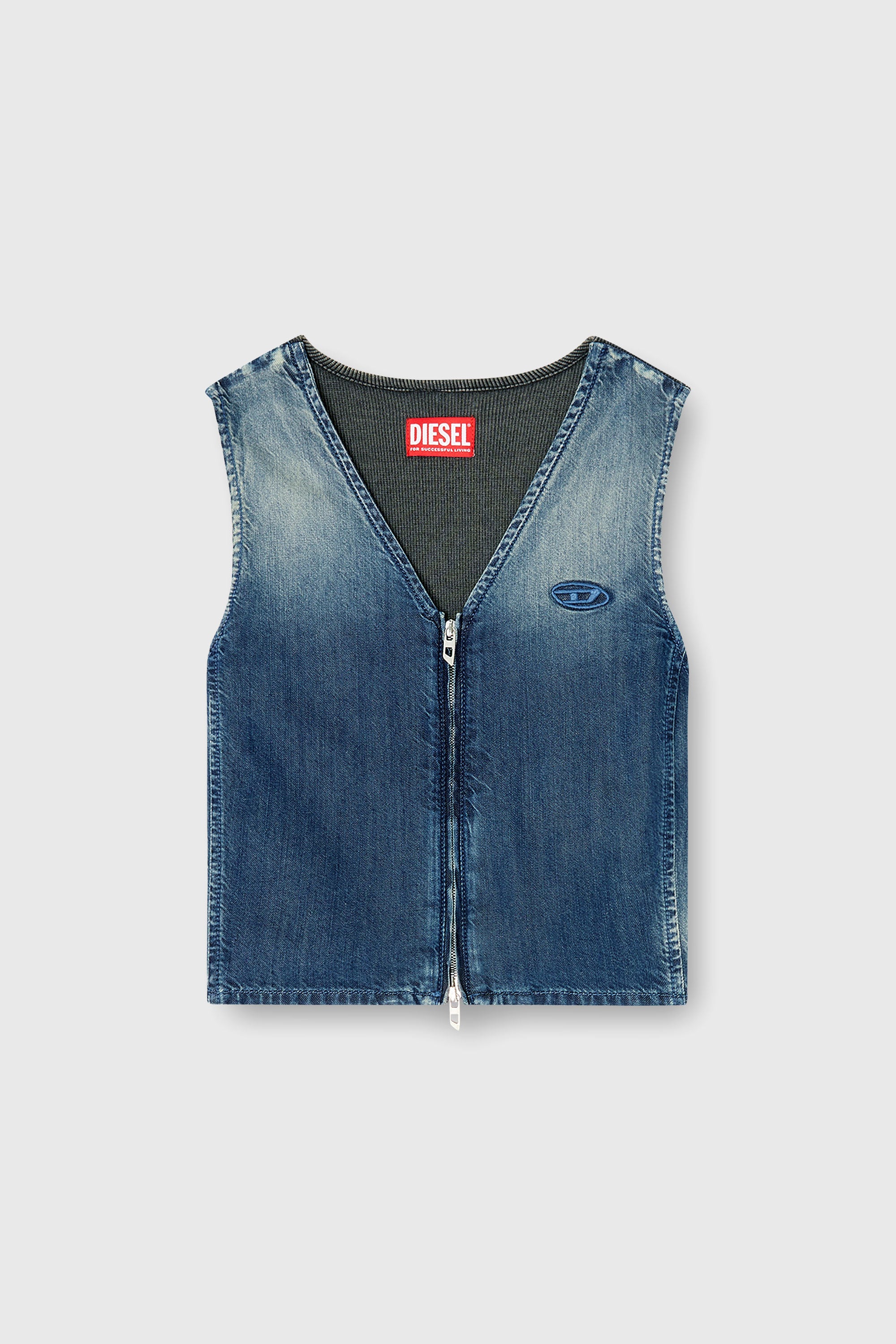 Diesel - DE-MEIO-S, Female's スリーブレストップ in ブルー - 2