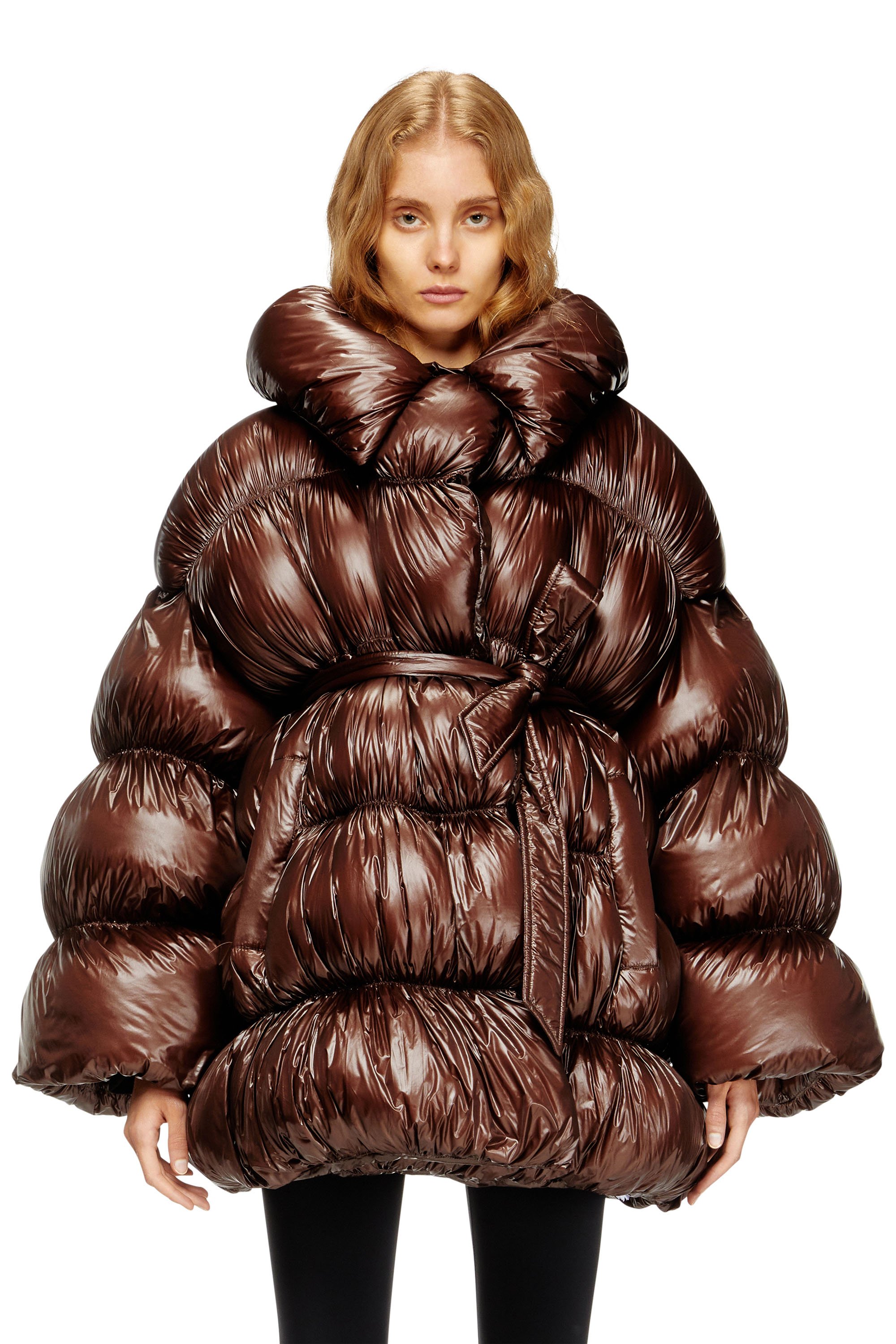 Diesel - W-INONA, Female's ダウンジャケット in ブラウン - 3