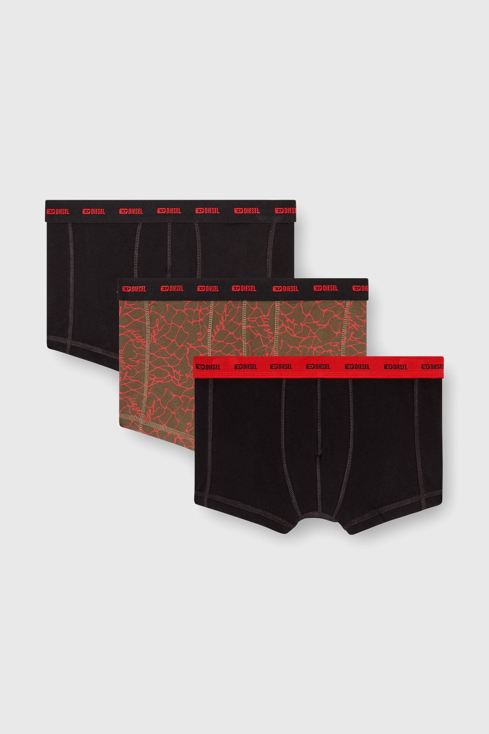 Diesel - DAMIEN-UTLT-3PACK, Male's ボクサーパンツ 3枚パック in ブラック/ブラウン - 1