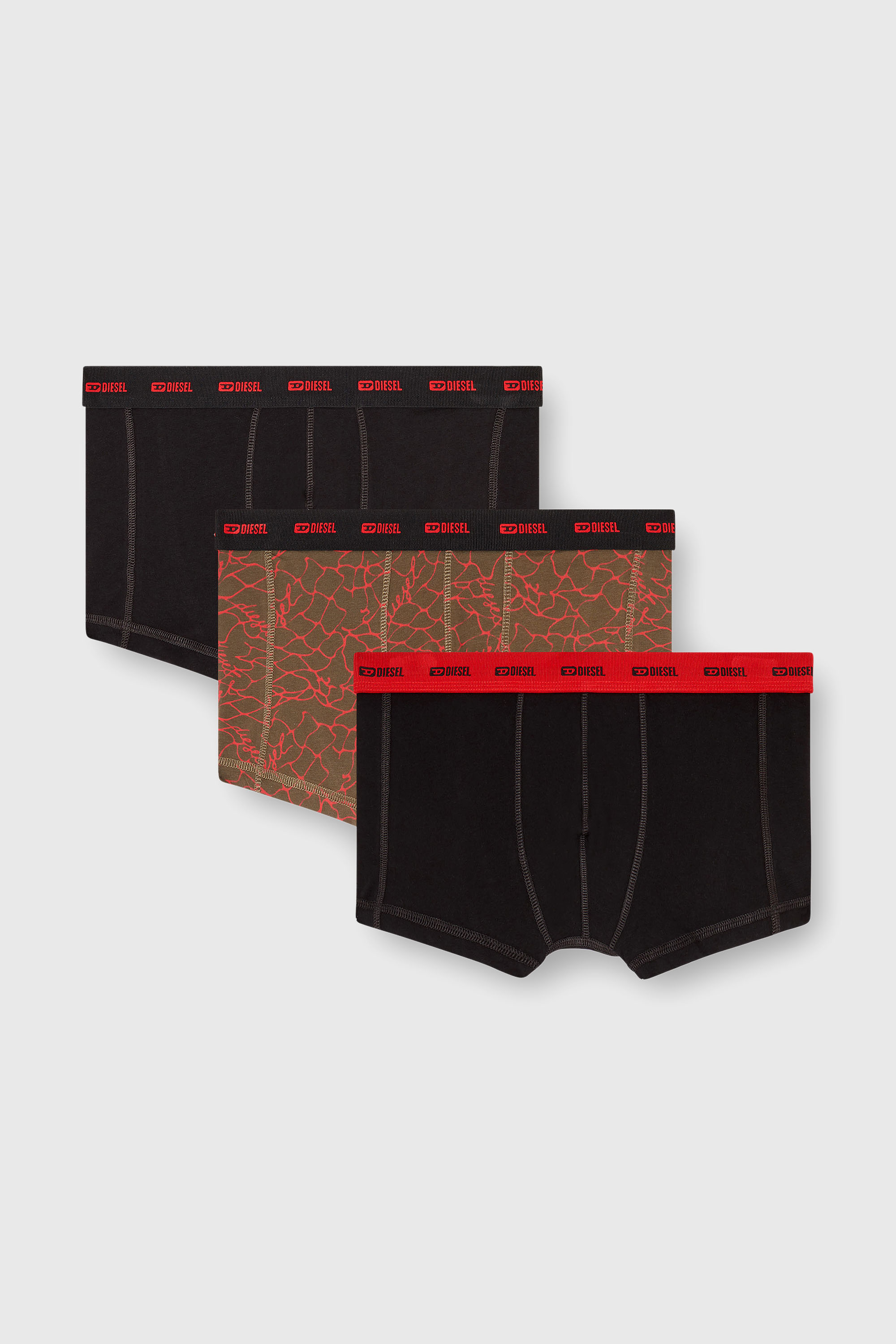 Diesel - DAMIEN-UTLT-3PACK, Male's ボクサーパンツ 3枚パック in ブラック/ブラウン - 2