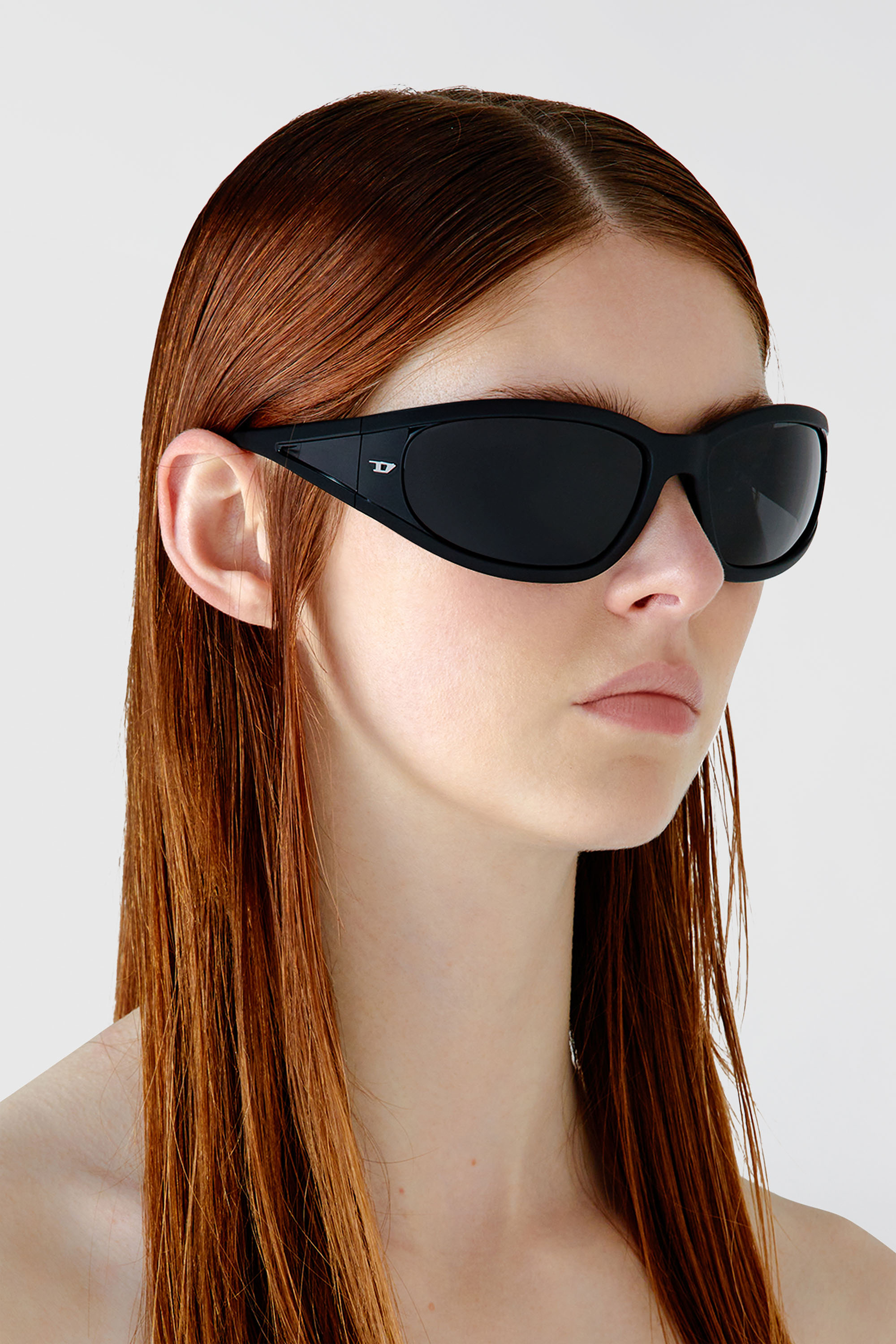 Diesel - 0DL3002, Unisex's Rectangular sunglasses in acetate in ブラック - 6
