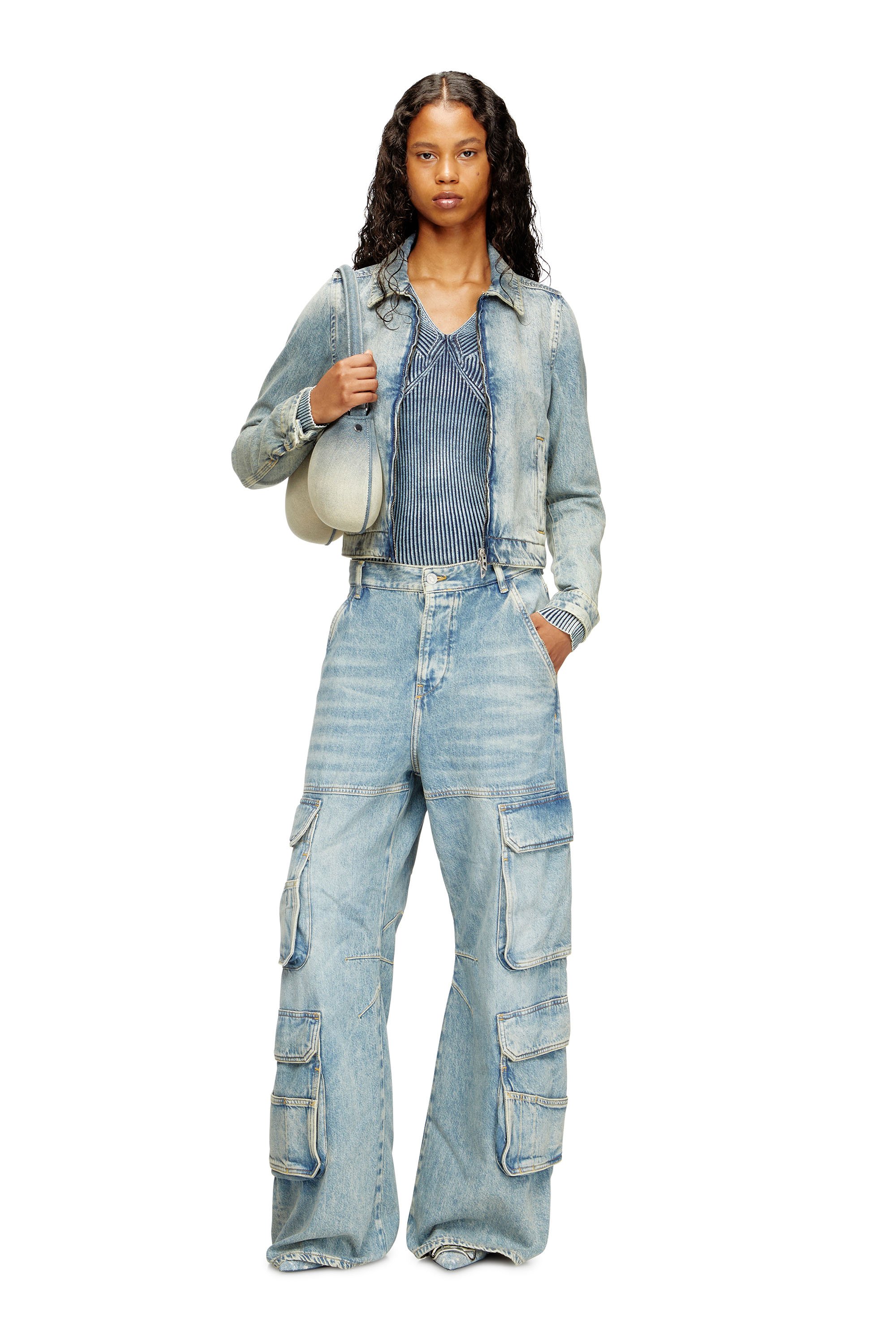 Diesel - Female's Relaxed Jeans 1996 D-Sire 0DBCX, ライトブルー - 2