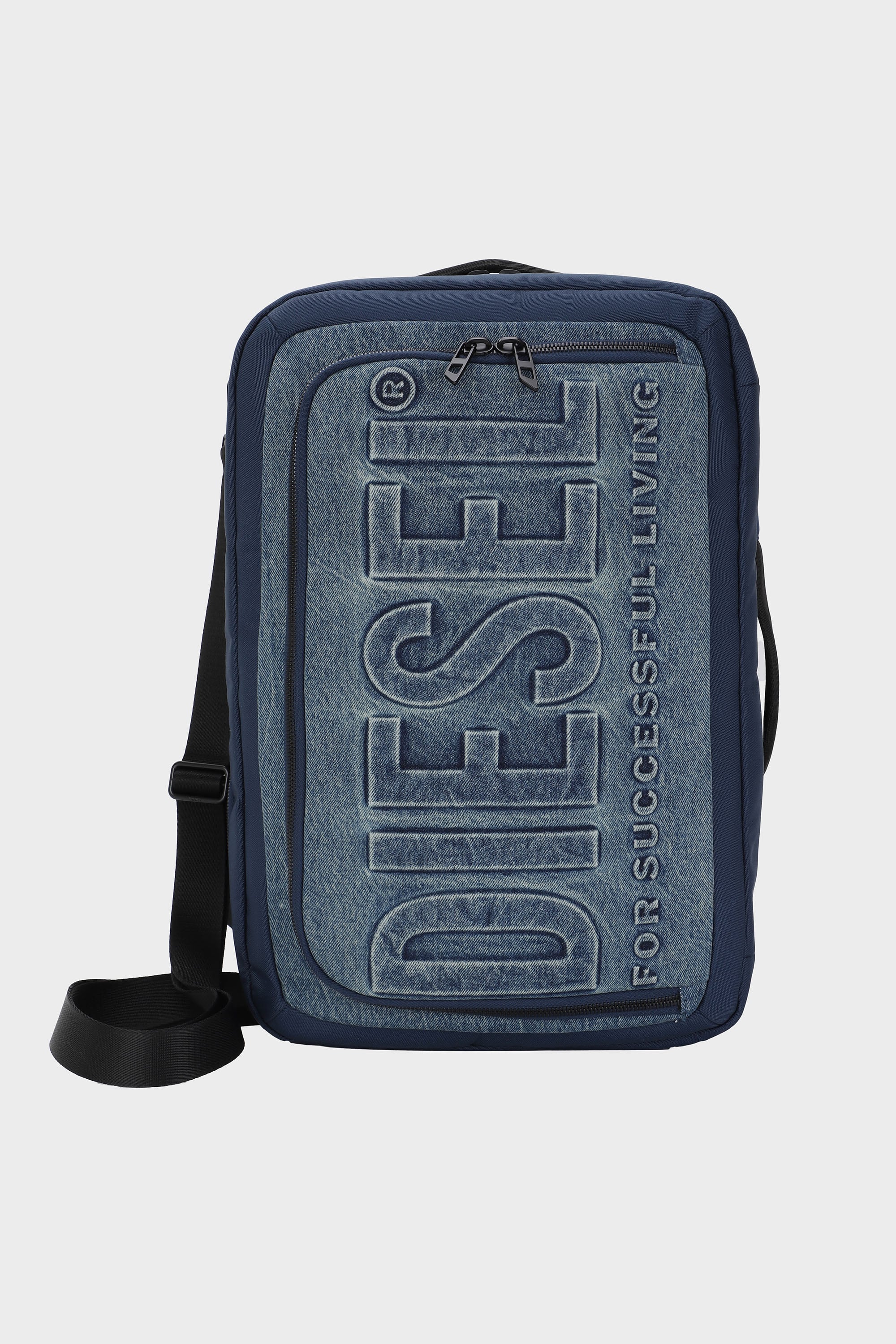 Diesel - LU0031 TRAVEL BACKPACK- DSB014, Unisex's Hybrid denim travel backpack in ブルー - 1