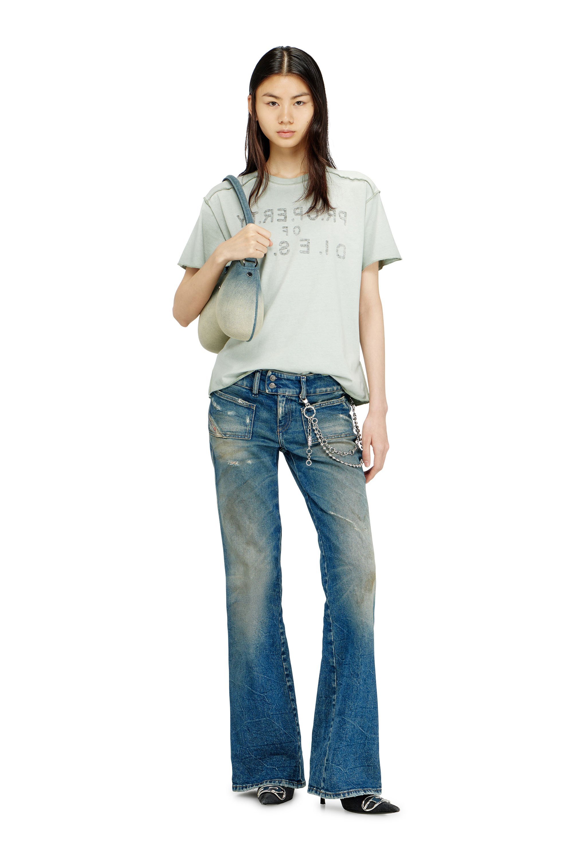 Diesel - T-ILY, Female's Tシャツ in アジュール - 2