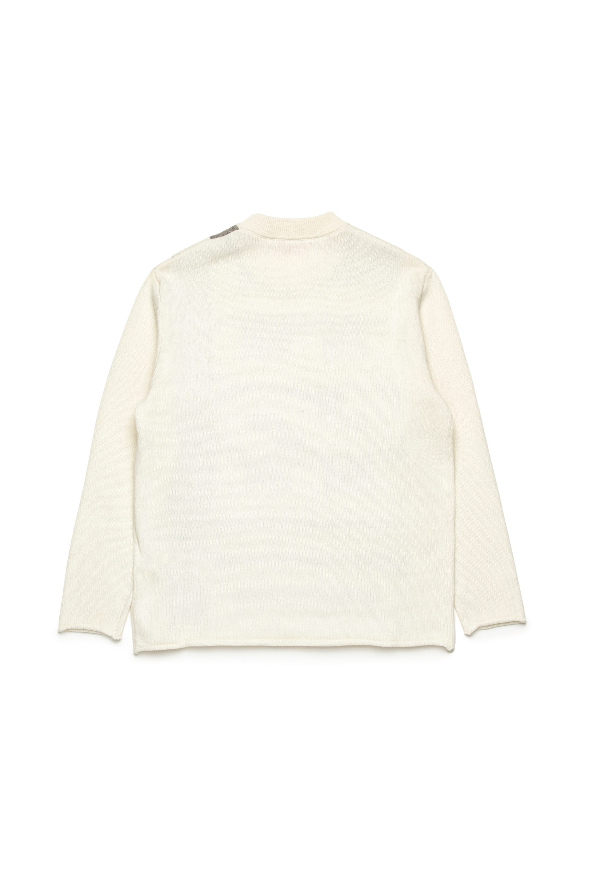 Diesel - KFLOYD OVER, Male's Jumper with peel-off logo in ホワイト - 2