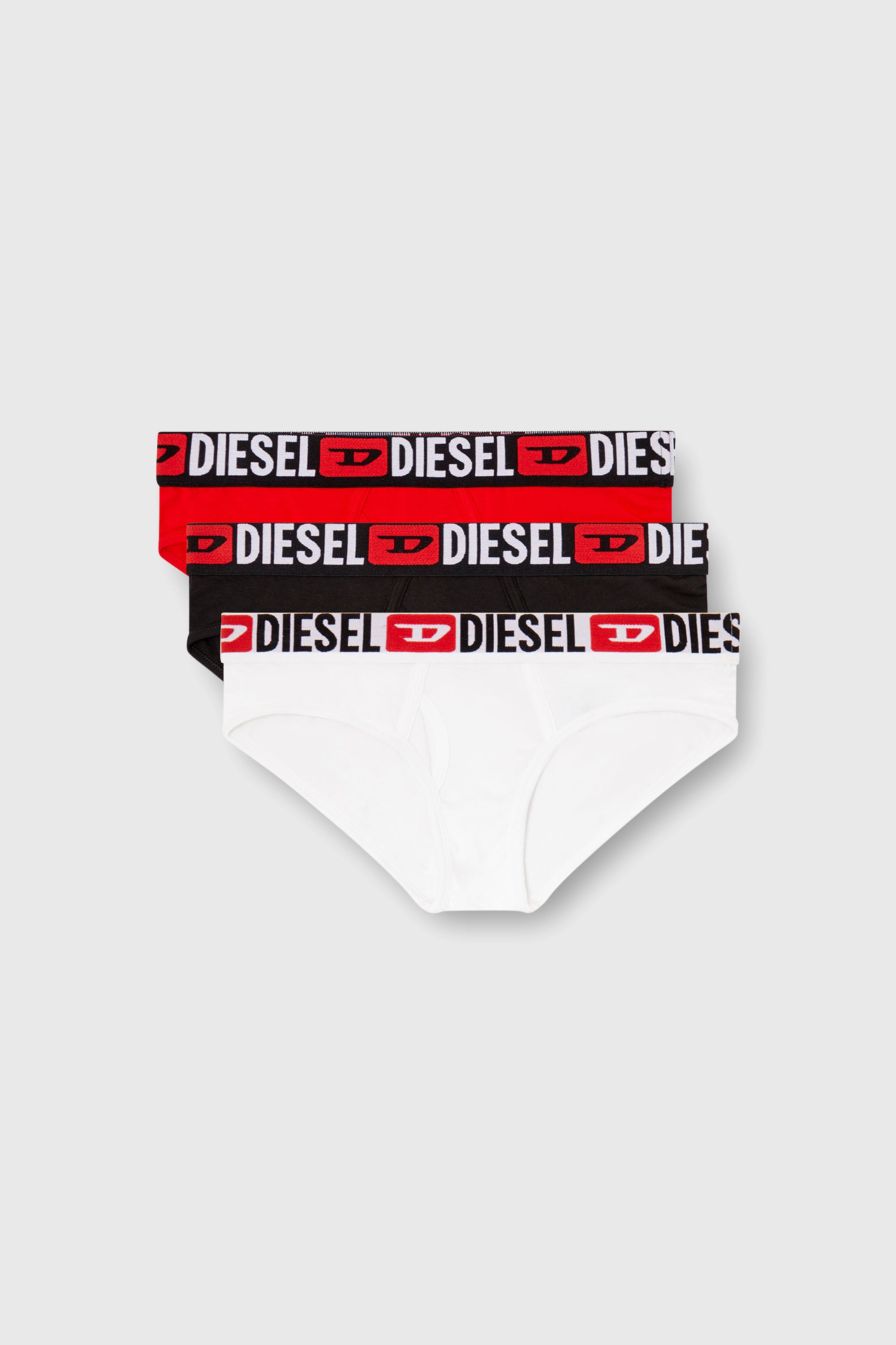Diesel - OXY-D-CORE-3PACK, Female's ショーツ3枚パック in レッド/ブラック - 2
