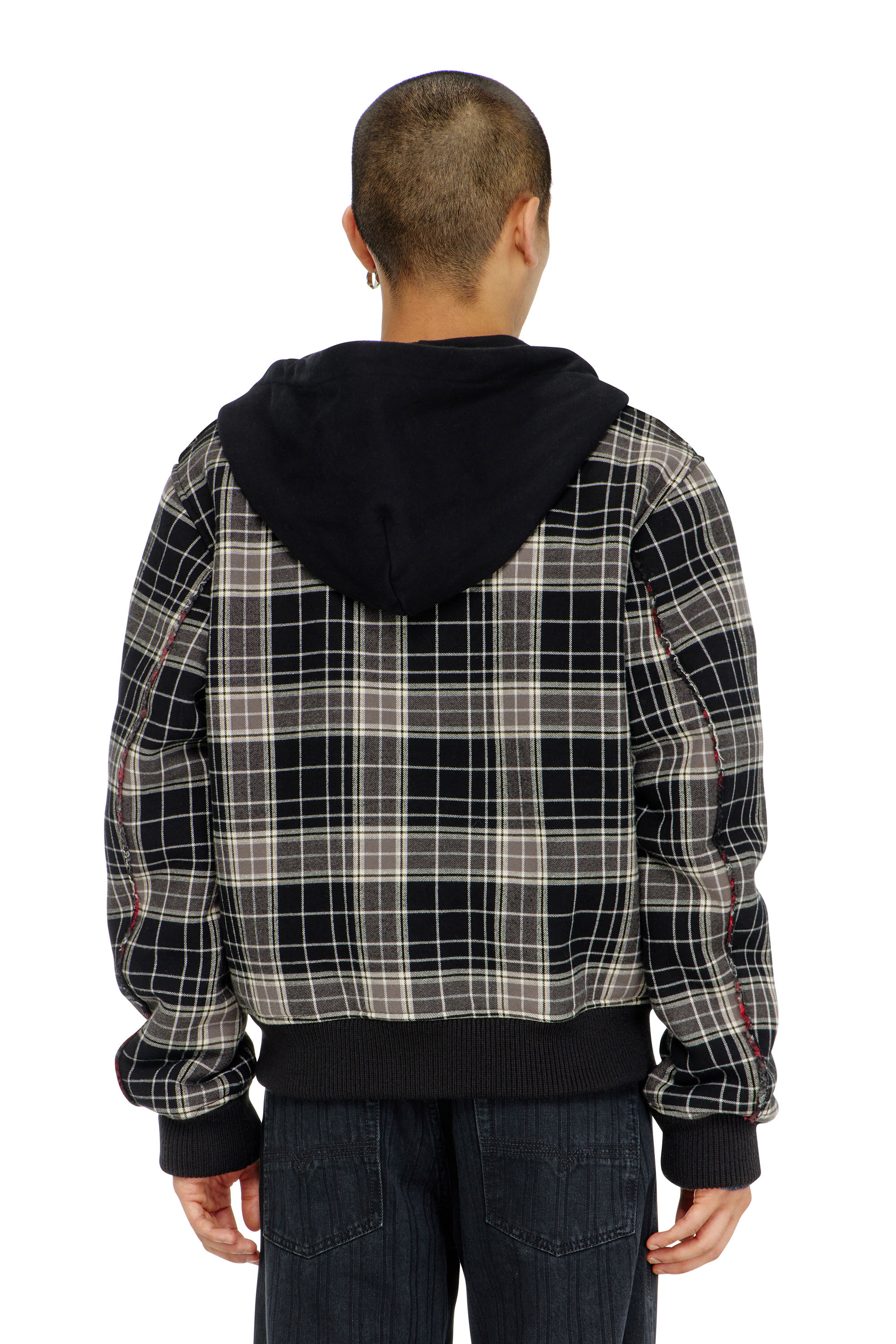 Diesel - W-KUNST, Male's ボンバージャケット in グレー/ブラック - 5