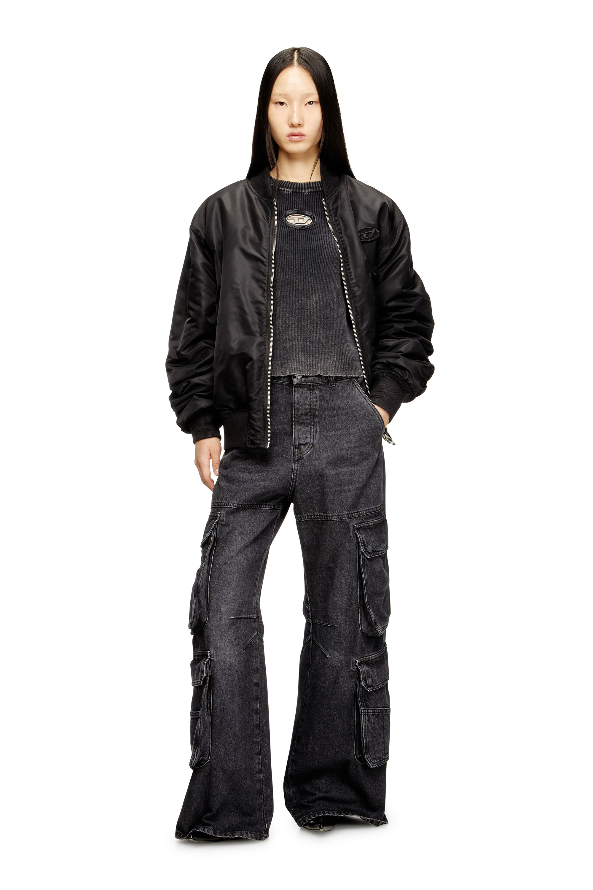 Diesel - M-ANCHOREX, Female's プルオーバーニット in ダークグレー - 2