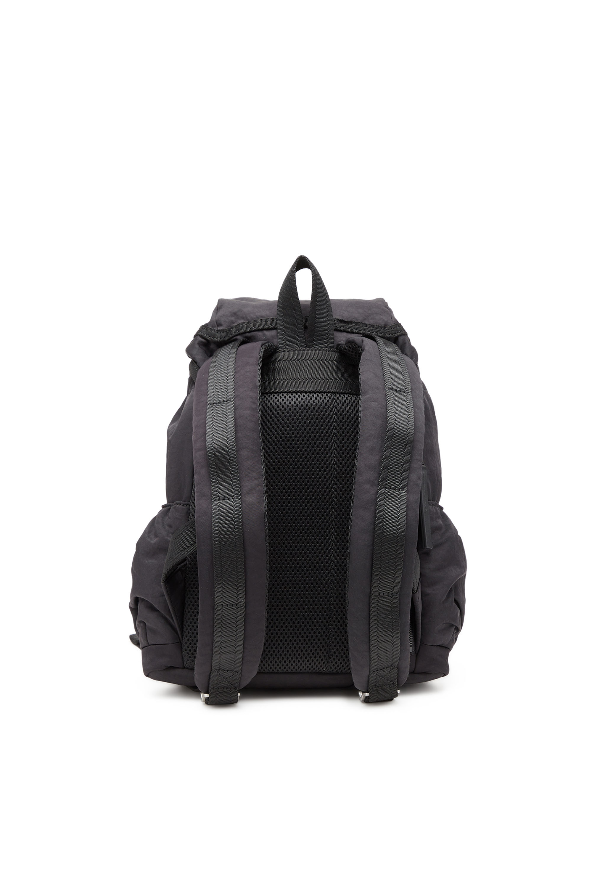 Diesel - LOGOS BACKPACK S, Male's Logos S-Small backpack in recycled nylon in ブラック - 3