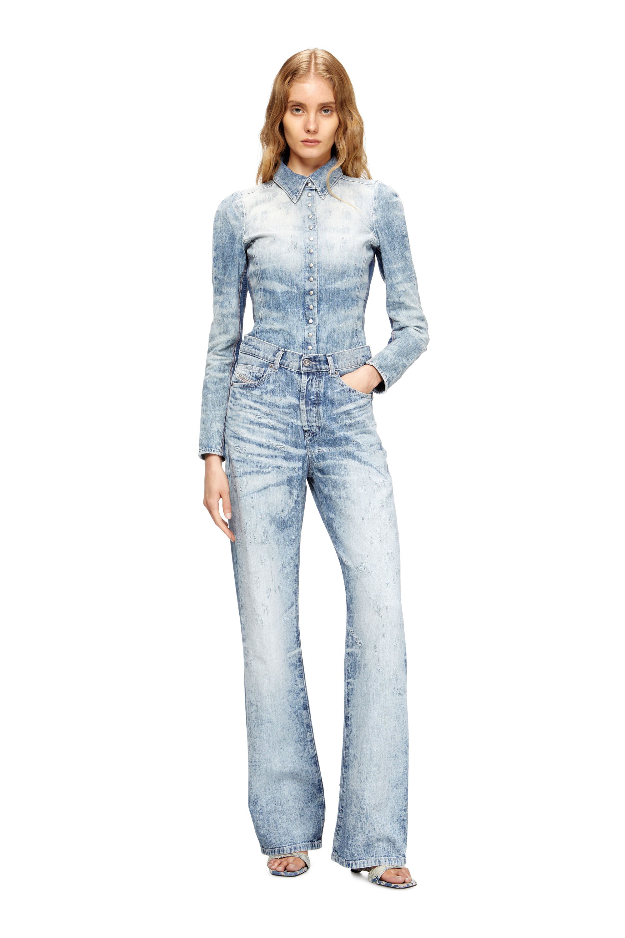 Diesel - Female's Regular Jeans 1971 D-Sent 068TY, ライトブルー - 2